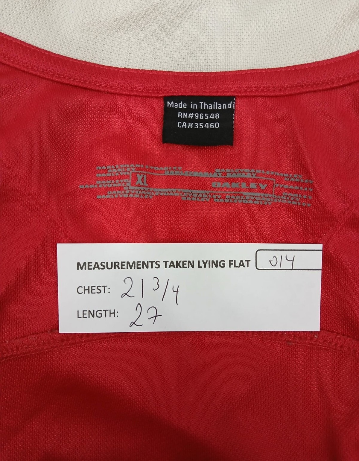 Vintage Oakley Cycling Jersey Red Gray Tactical Field Gear Men’s Sz XL