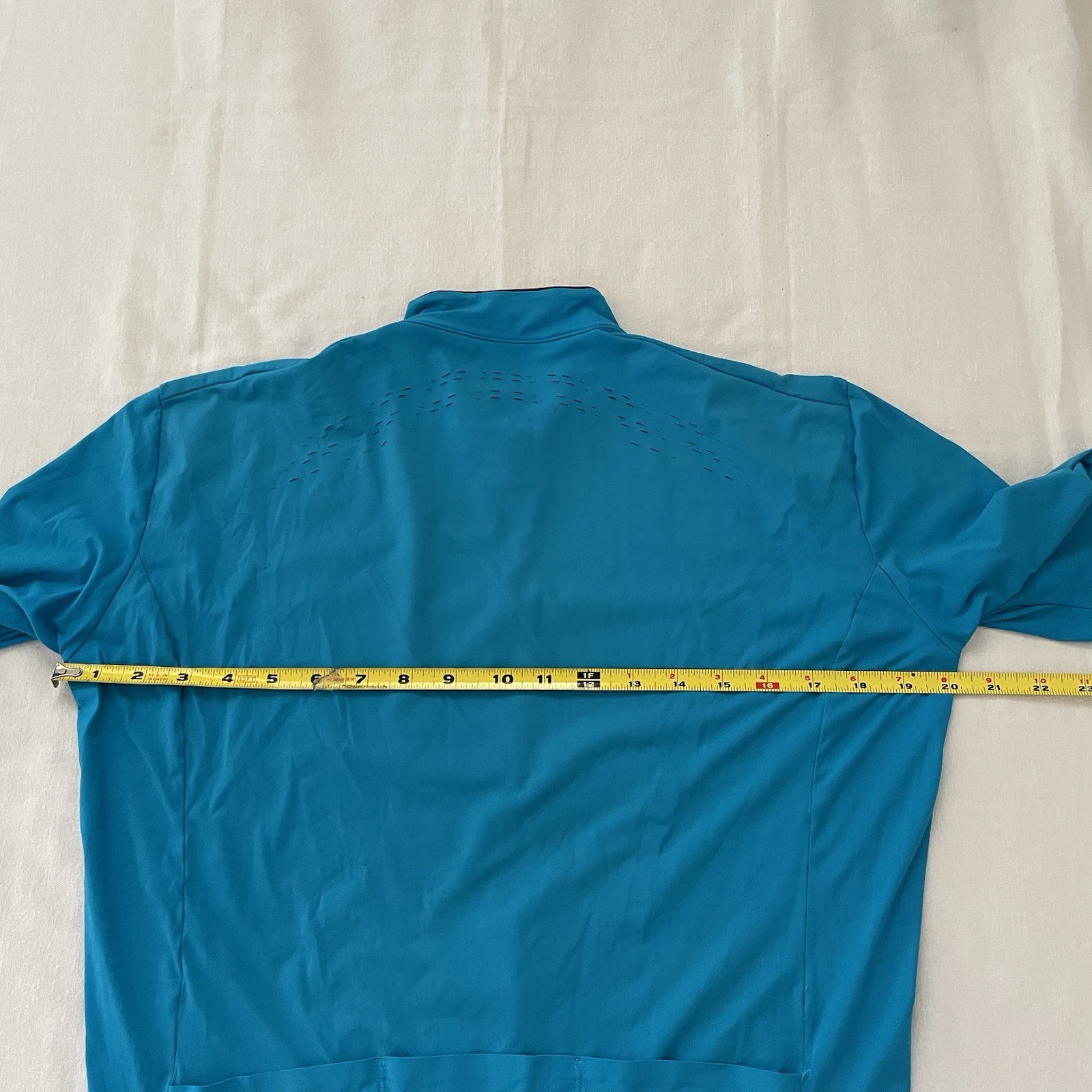 Shimano Focus Cycling Club Jersey Men’s Medium Blue Full Zip Bike Shirt Race Fit