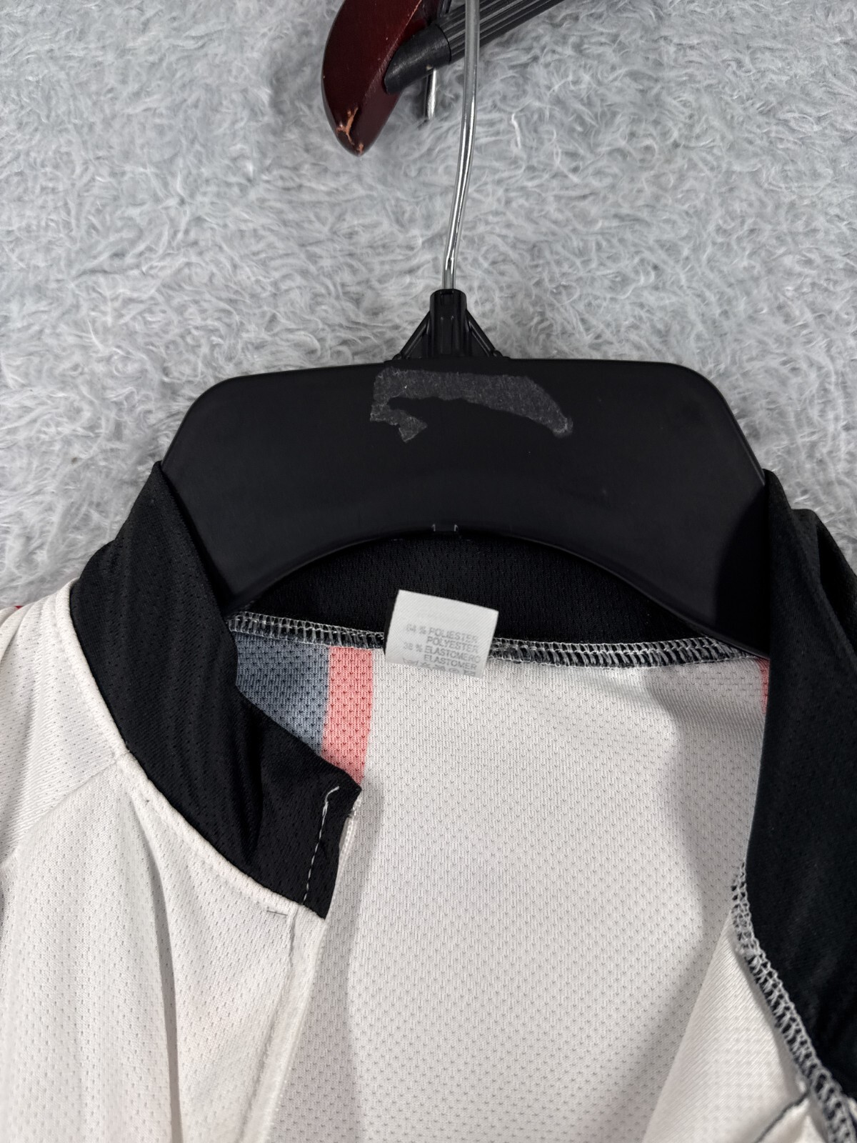 Taymor Cycling Jersey Adult Small White Full Zip Moksnes Sport Polyester
