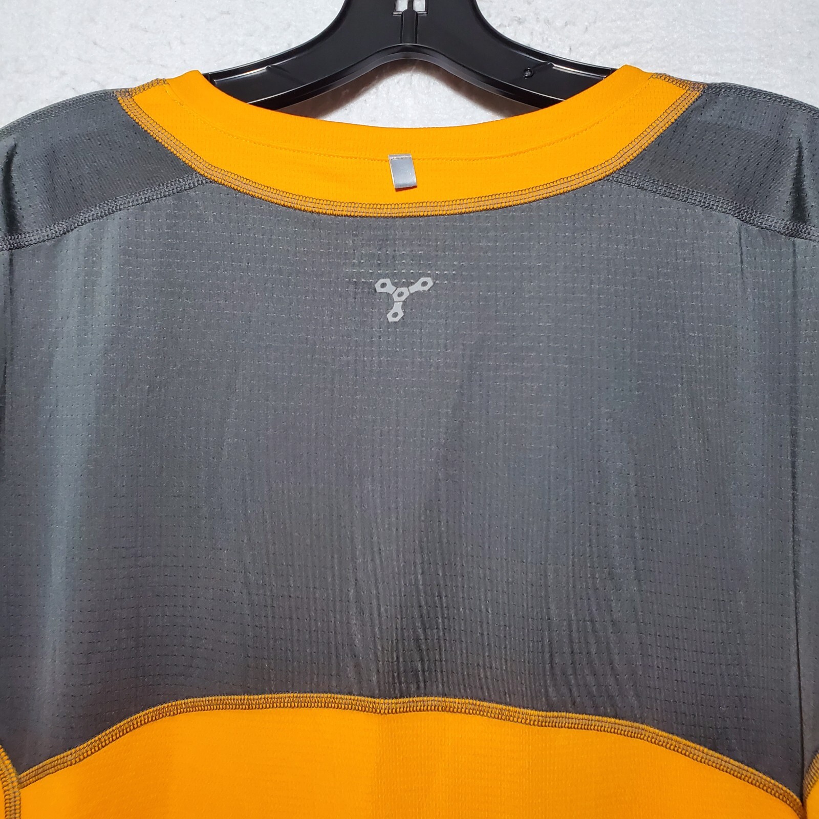 TRAYL Cycling Shirt Orange Gray Bike Jersey Short Sleeve Men’s Large