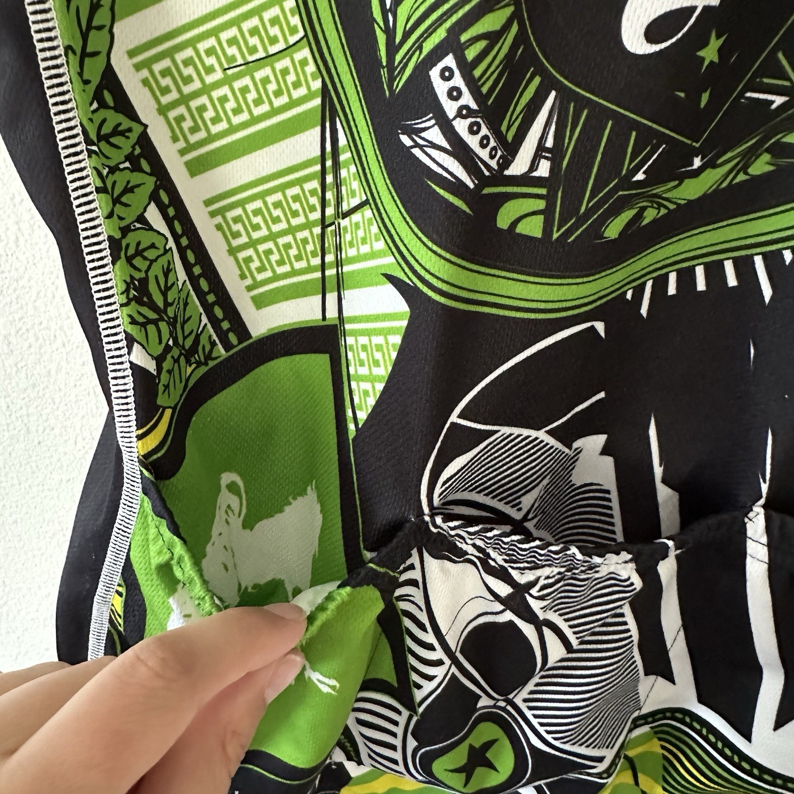 Primal Wear Cycling Jersey S Green Black Sublimated Graphic Zip Bike Y2K