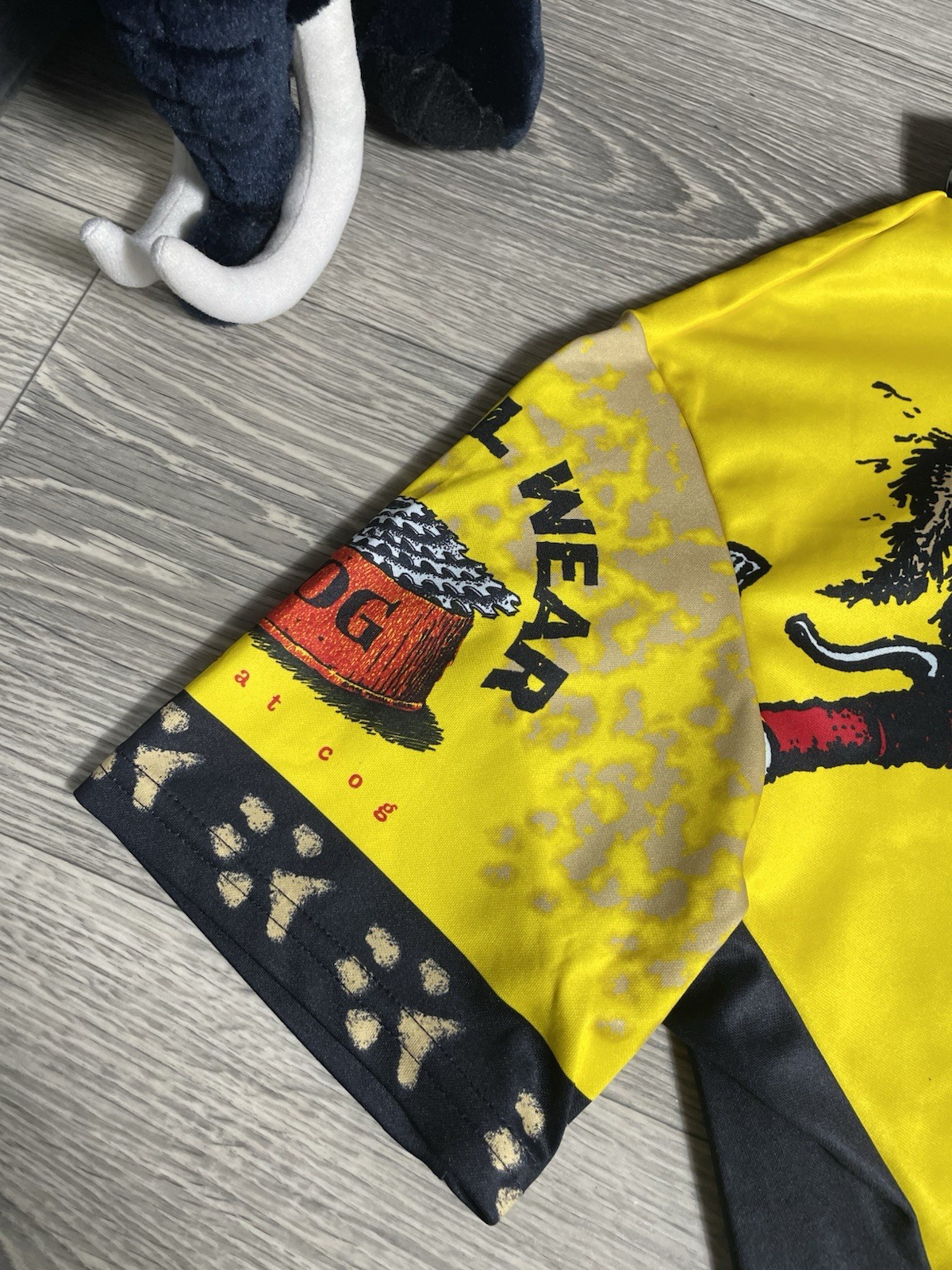 Primal Colorful Graphics Wild Dog Jersey Cycling Paw Prints Bike Men’s Size L