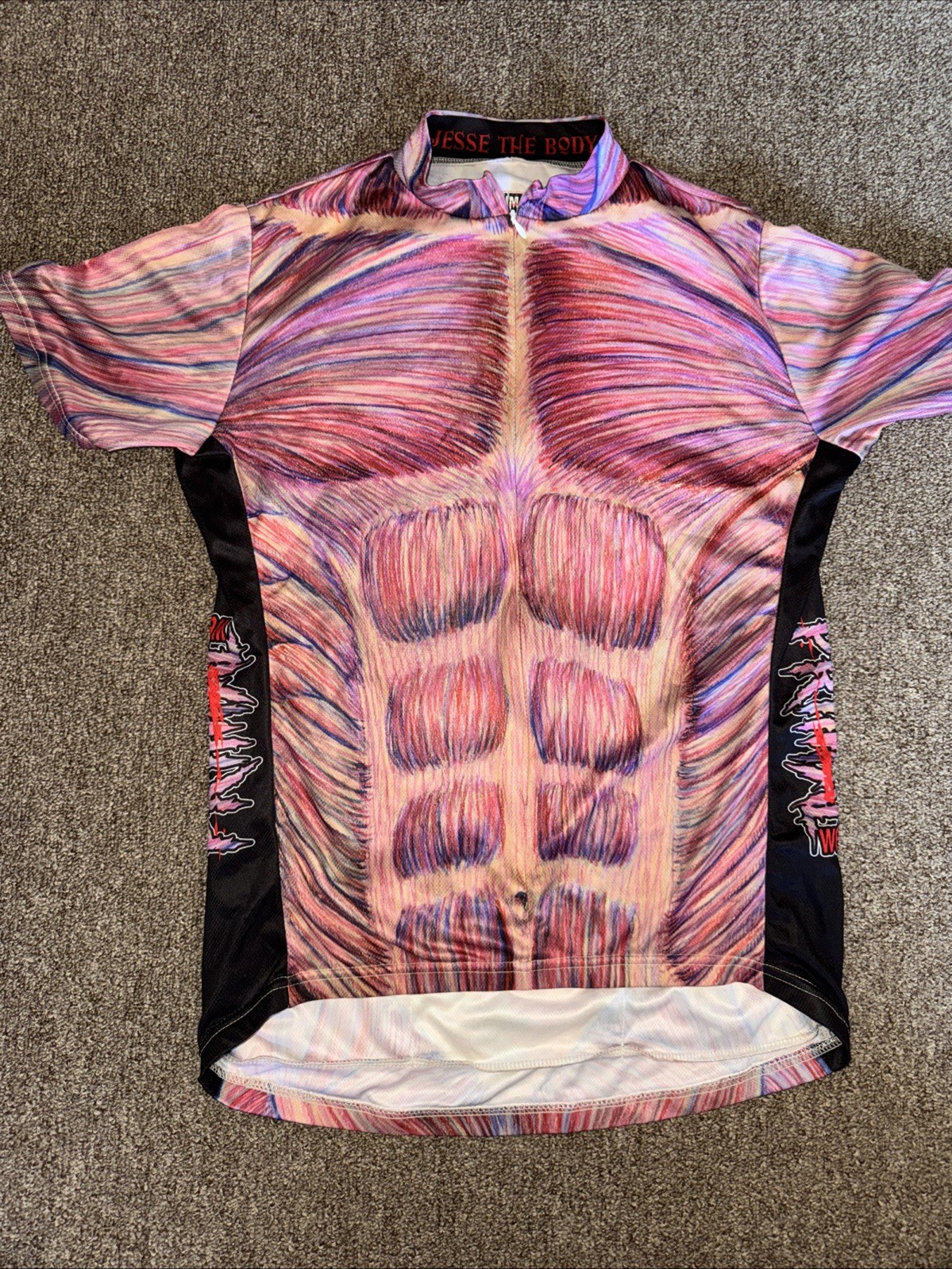 PRIMAL WEAR Men’s L CYCLING 3/4 ZIP JERSEY SHIRT Jesse The Body