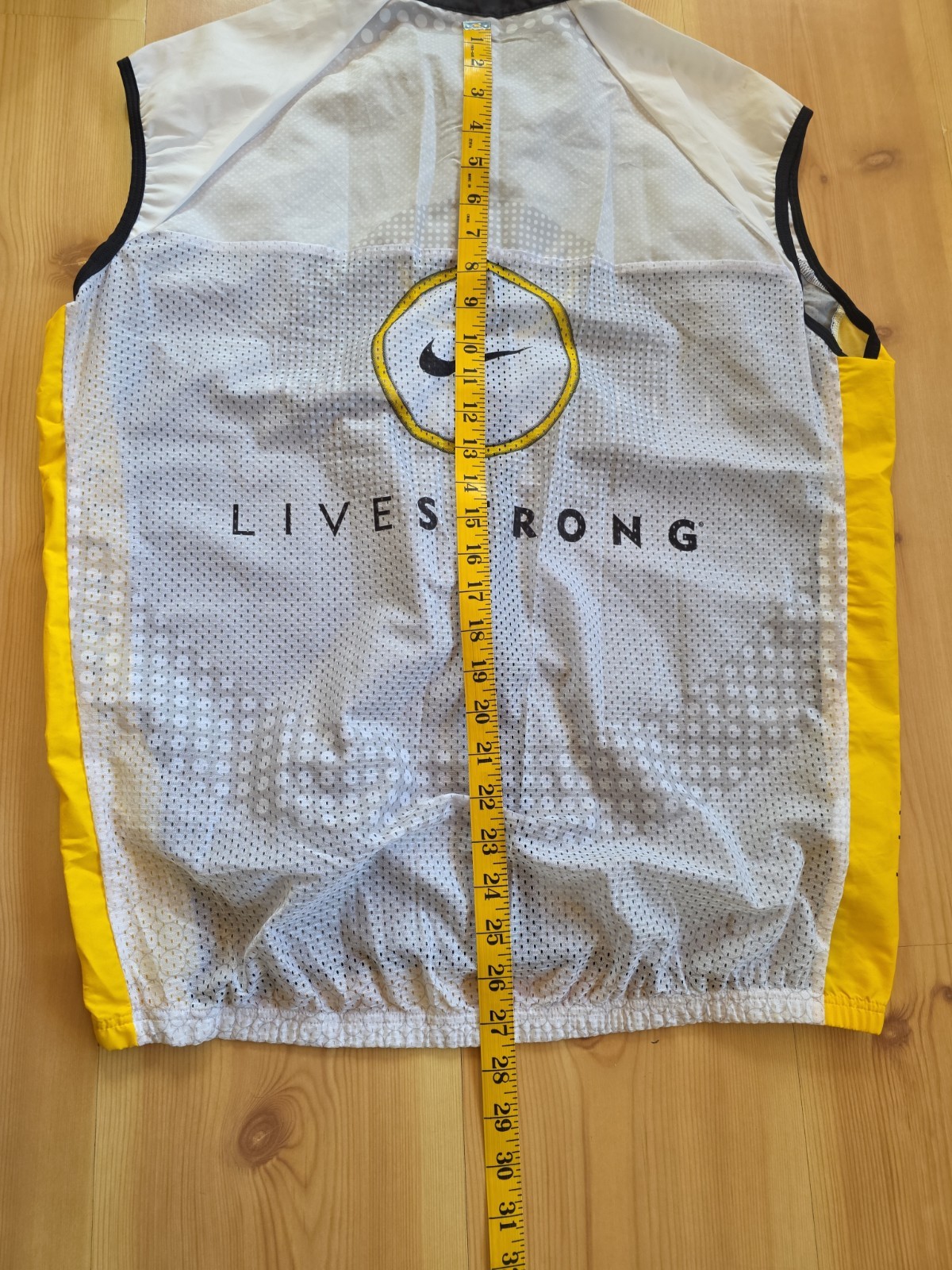 NWT Livestrong Nike Men’s Cycling Jersey Vest Full Zip Mesh Back Italy Sz XL