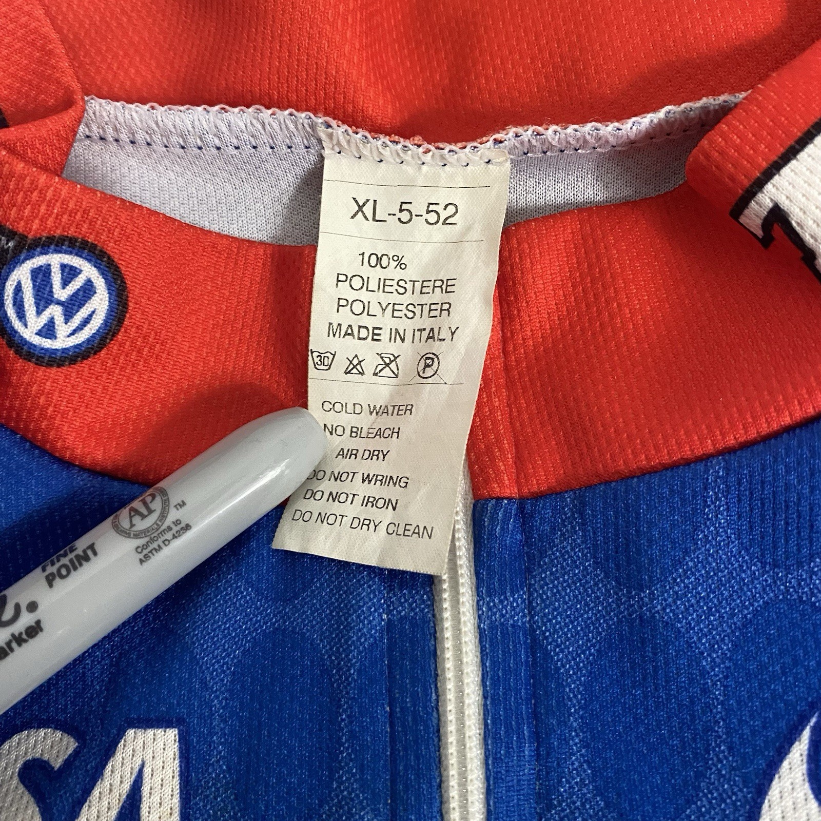 Nike USPS Visa Yahoo Bridge VW Mens Cycling Bike Jersey Size XL Made in Italy