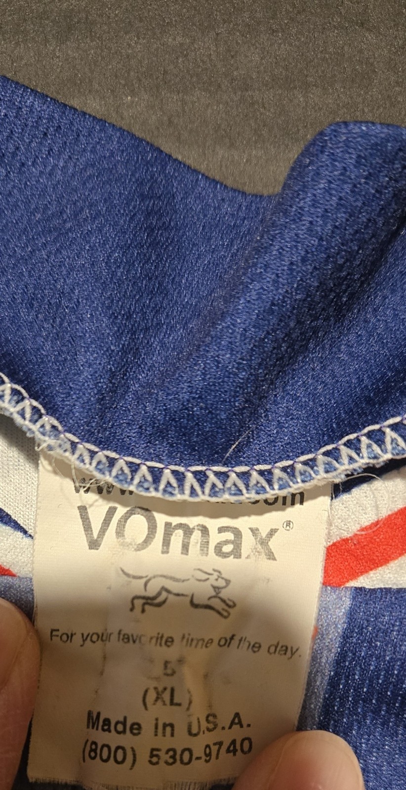 Team Navy Jax Cycling Jersey Men’s XL, Vomax Race Fit Full Zip- 3 Pocket-Clean!