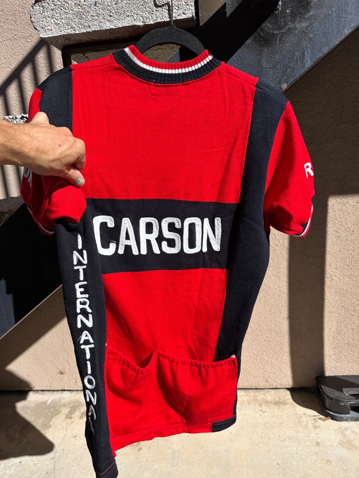 Vintage CARSON International Chain Stitch Cycling Race Jersey Shirt