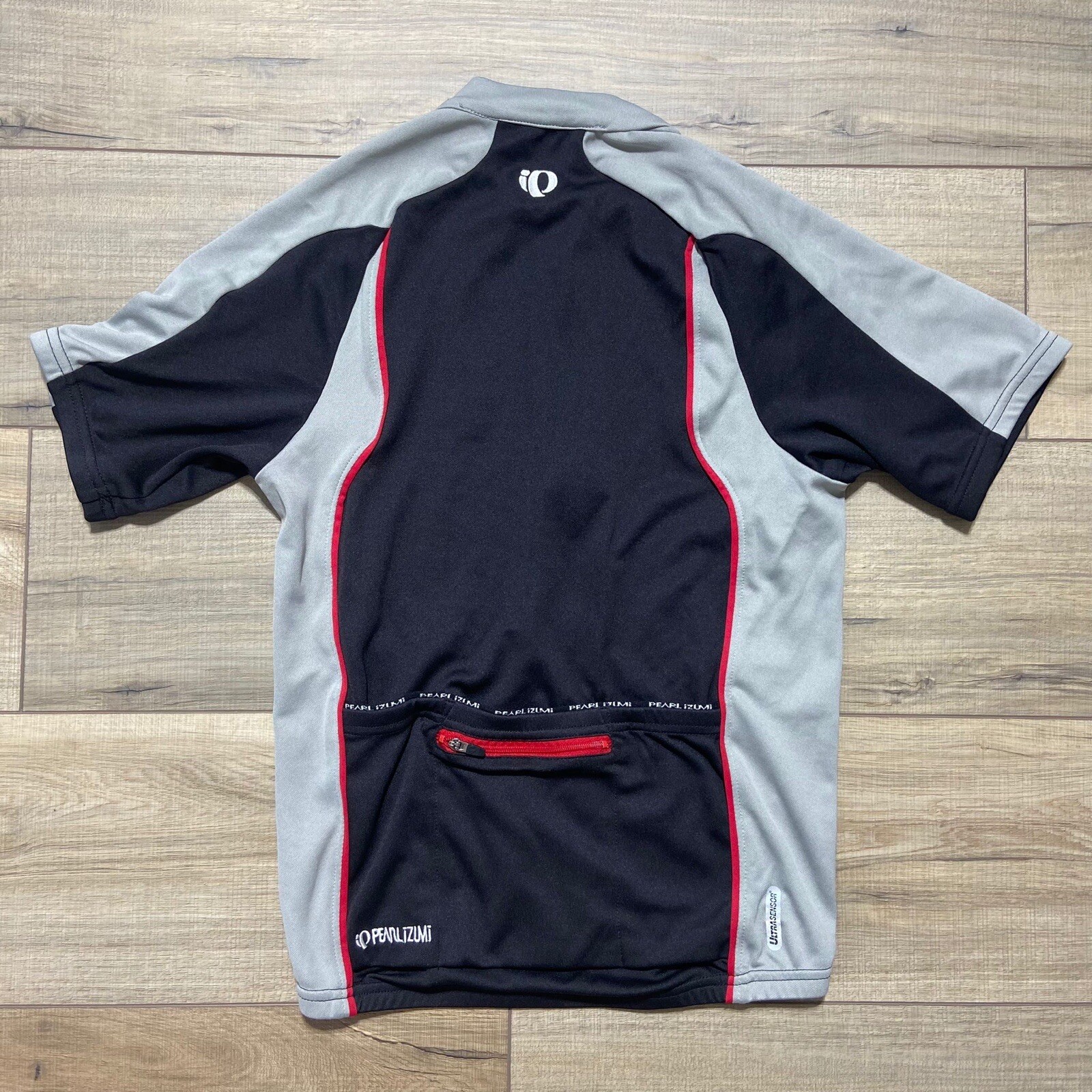 Pearl Izumi Mens Slice Cycling Jersey Size Small Black Gray Red Style 0504