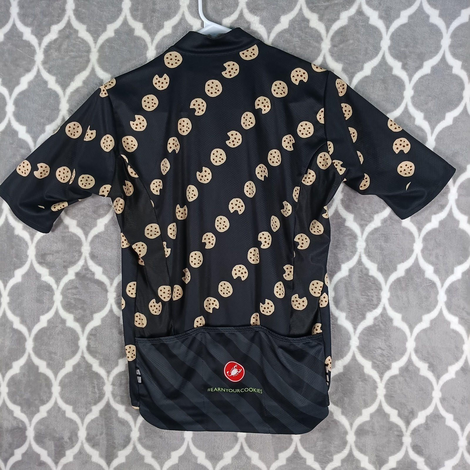 Castelli Cycling Jersey Men L Black Stealth Cookie Fondo Full Zip Phil Gaimon