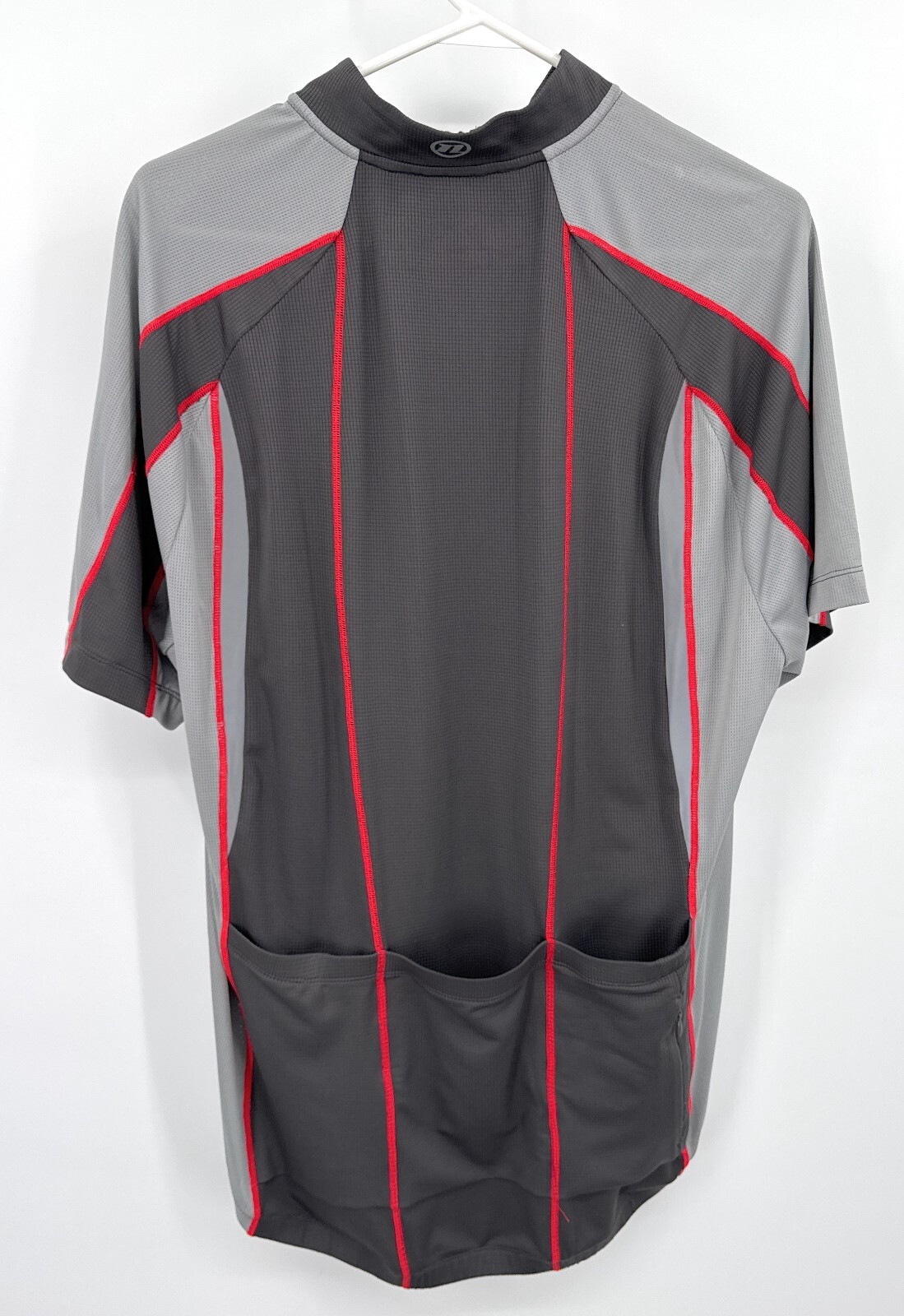 Novara Cycling Jersey Adult XL Gray Black Short Sleeve Rear Pockets Full Zip