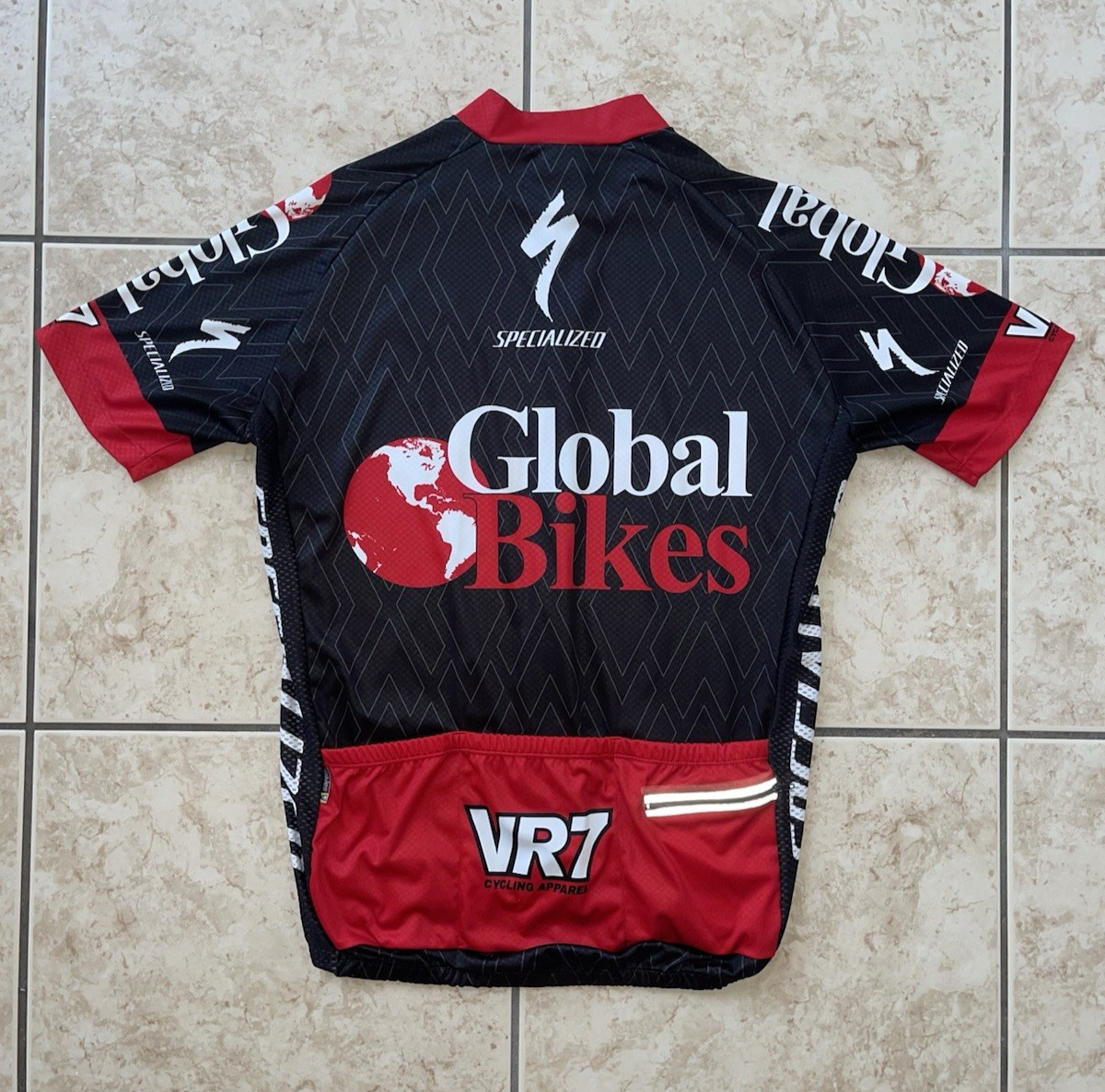 Safetti VR7 Specialized Men’s Short Sleeve Cycling Full Zip Jersey Road Bike Top