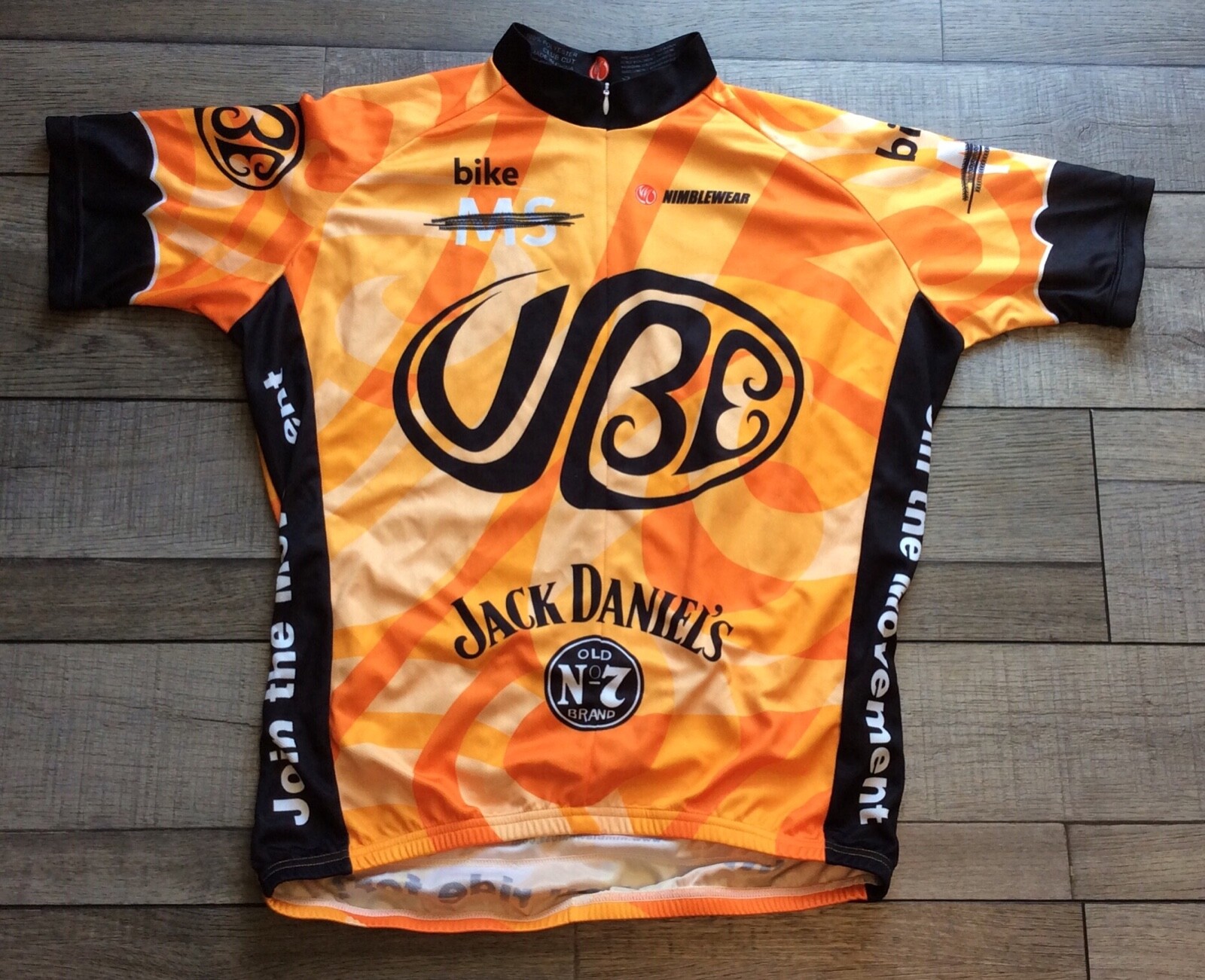 Nimblewear Jack Daniels 2011 Tour Cycling Jersey Sz XL Biking Racing