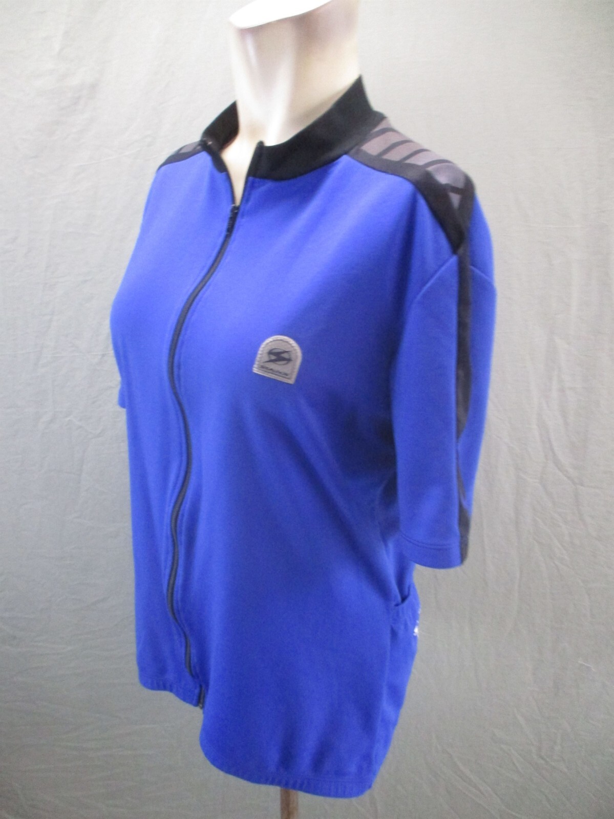SUGOI Size L Men Full Zip Pocket Elastic Waist Short Sleeve Cycling Jersey 966