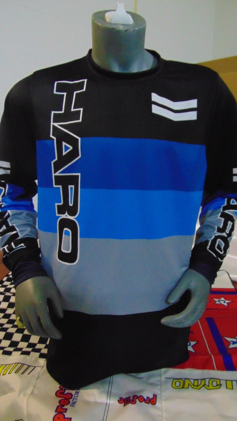 HARO OLD SCHOOL BIKE JERSEY CLASSIC BMX JERSEY RACE BIKE SHIRT BMX VINTAG L BLAC