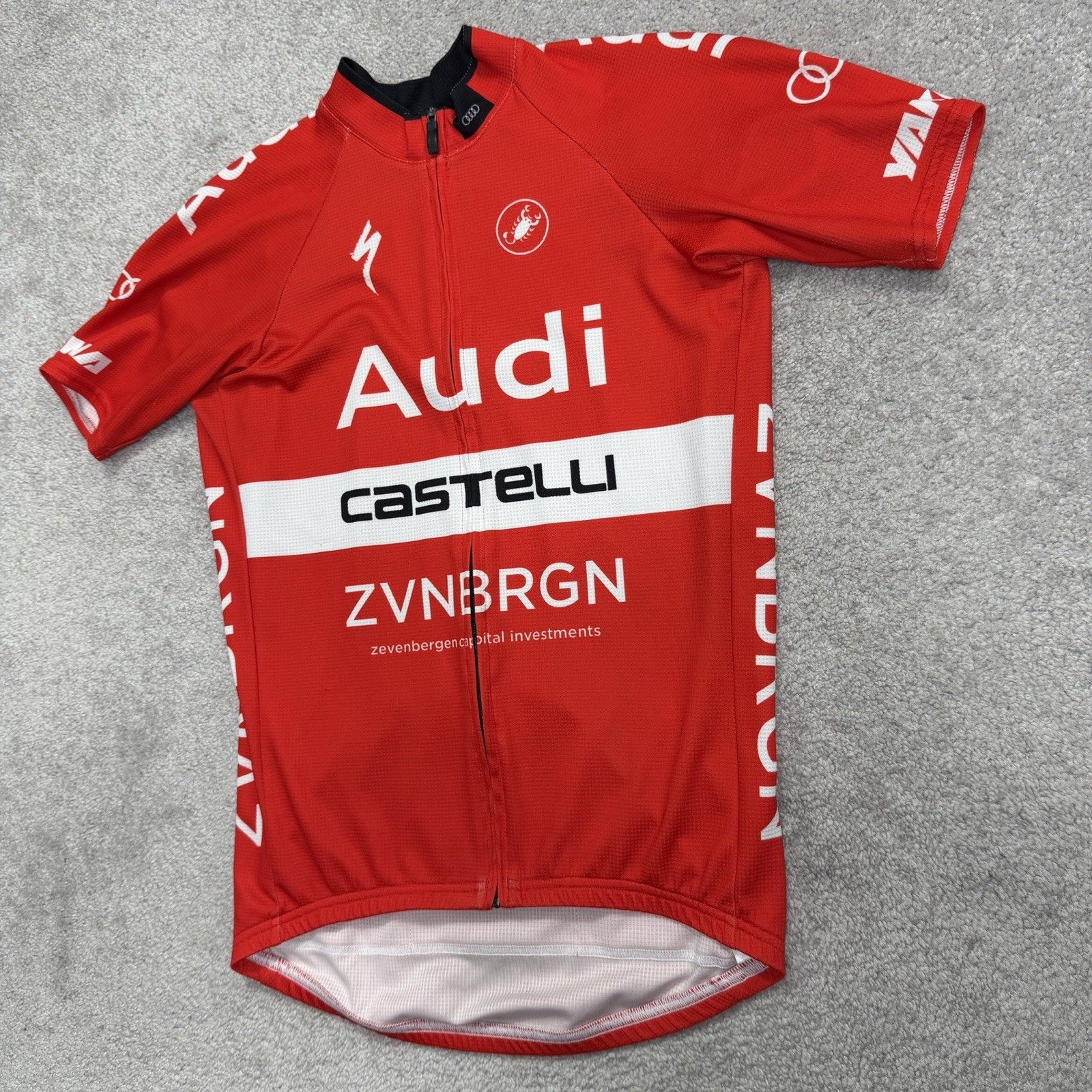 Castelli Audi Cycling Jersey Men’s Medium Red Full Zip
