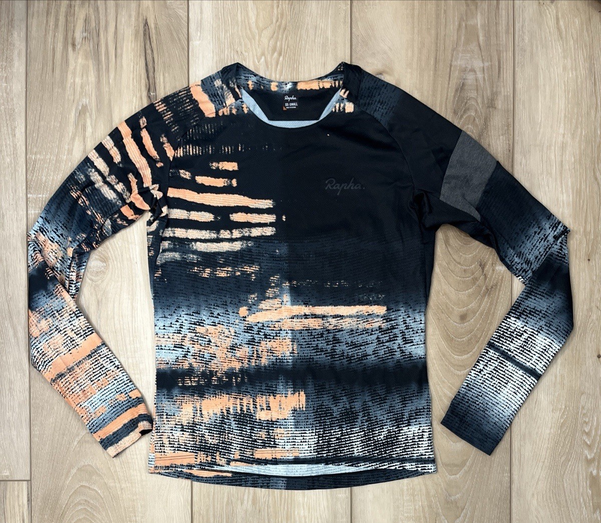 Rapha Trail Long Sleeve Technical T-Shirt Mountain Bike T-Shirt Print Size XXS