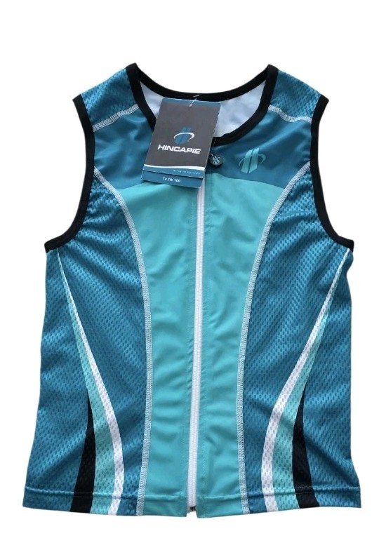 NWT!Hincapie Sportswear TR TOP Sleeveless Cycling Bike Jersey Teal Aqua Shirt! M