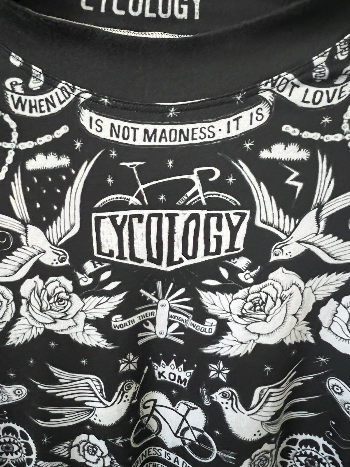 Cycology Velo Tattoo Men’s XL Classic Cycling Jersey Long Sleeve Bike Shirt