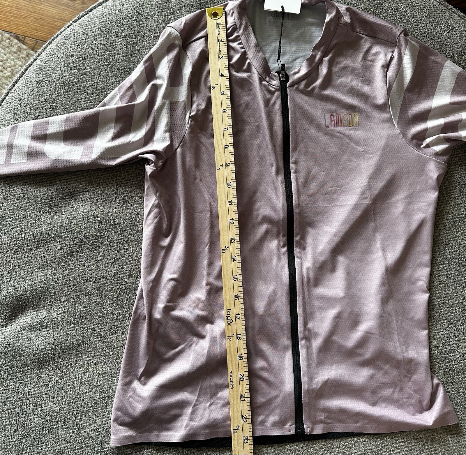 LAMEDA Cycling Jersey Women Long Sleeve, Breathable Bike Jersey with Pockets, XL