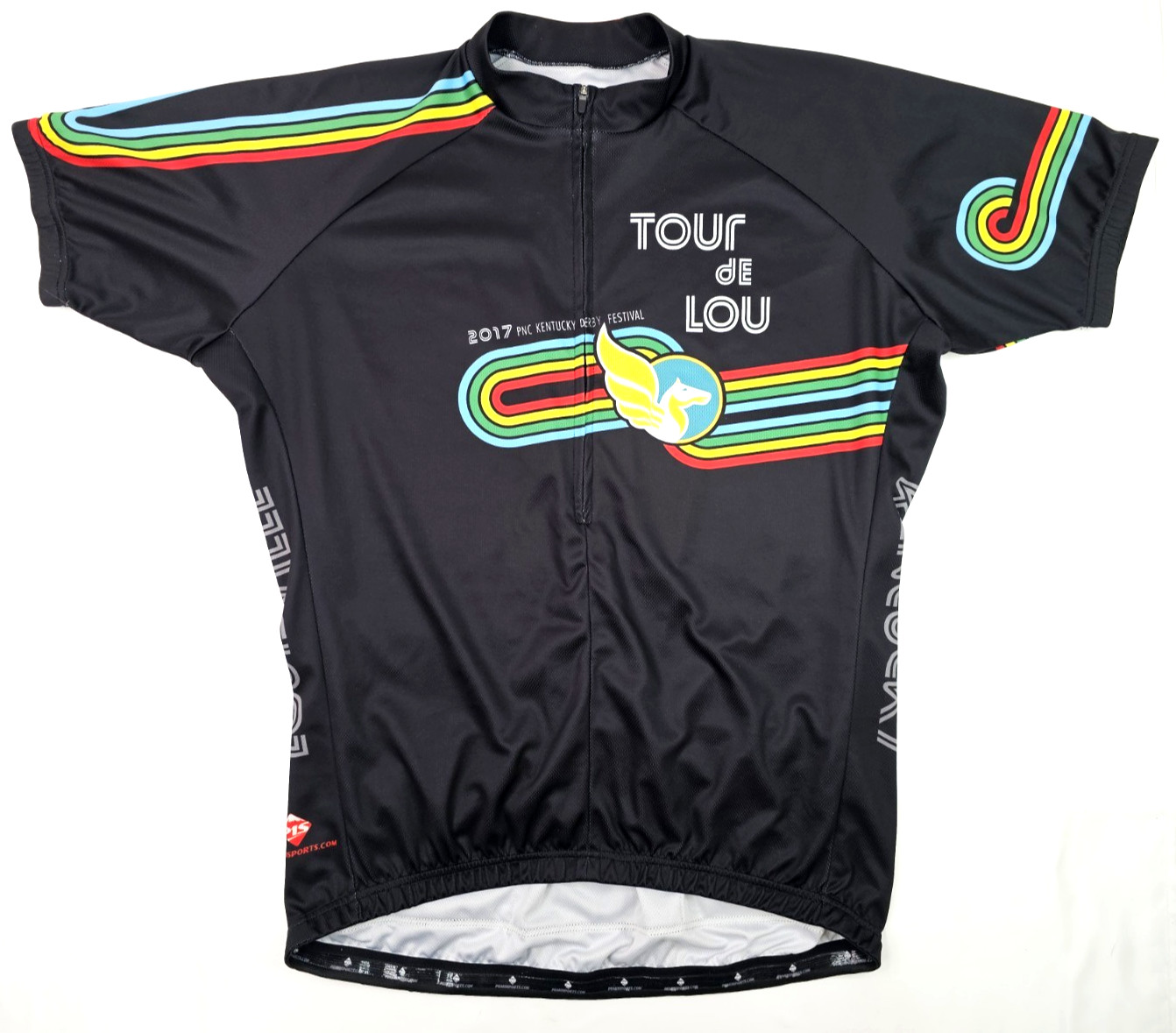Peak 1 Sports Cycling Jersey Unisex 2XL (48″ Chest) Tour Lou Kentucky Derby 2017