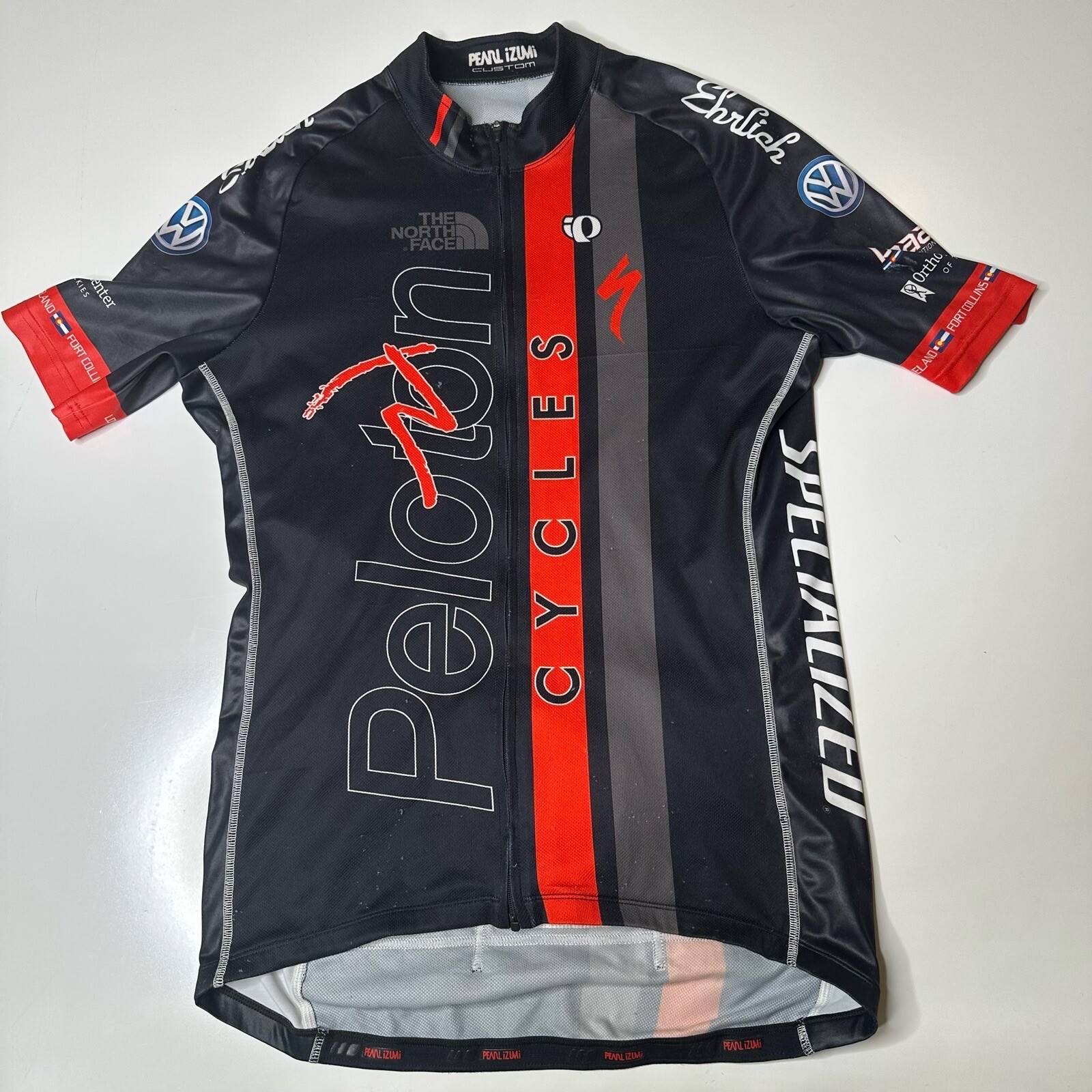 pearl izumi Biking Jersey Top Short Sleeve Compression Peloton Cycles Size Large