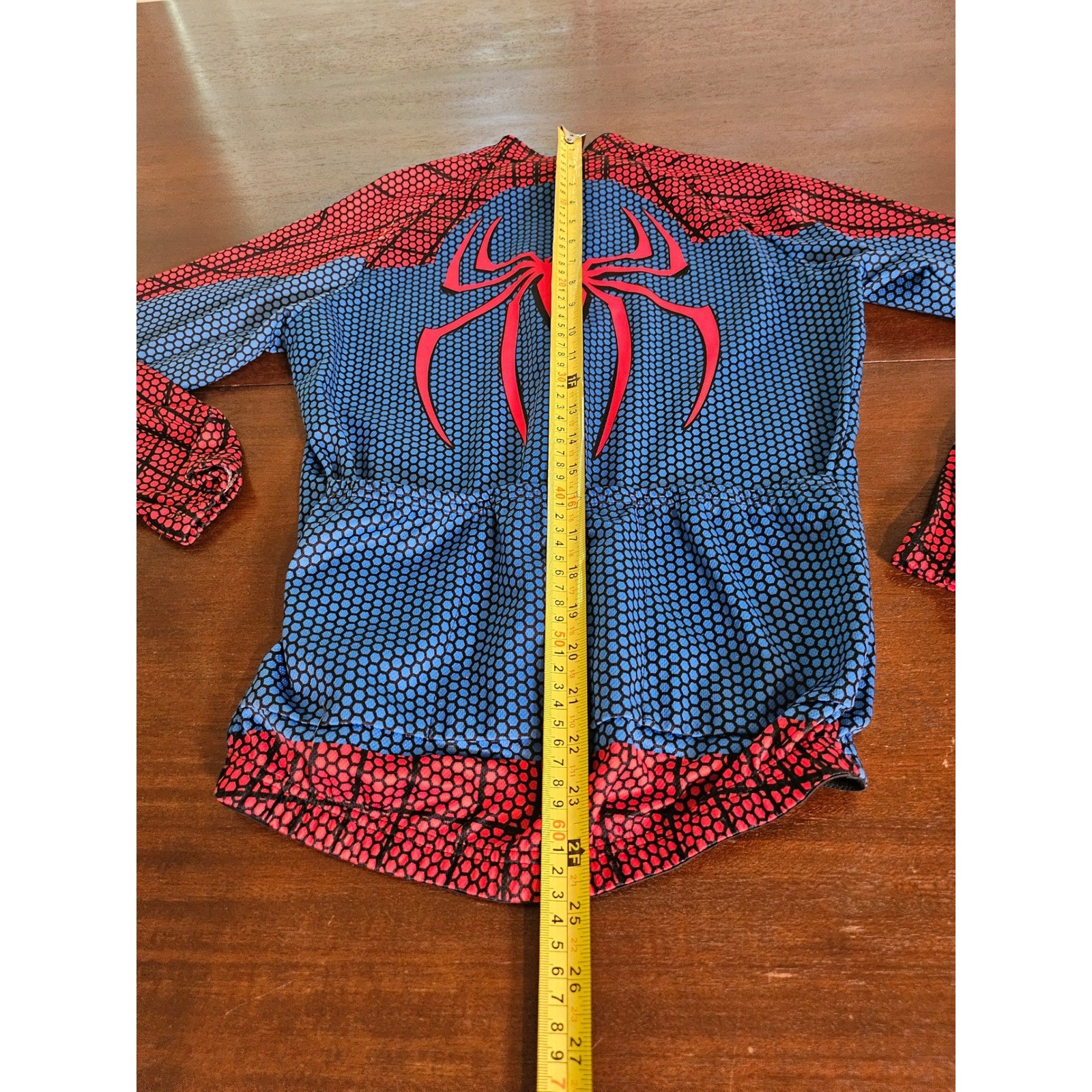 G-Like Cycling Jersey Mens Small Blue Red Spiderman Long Sleeve Full Zip Bike