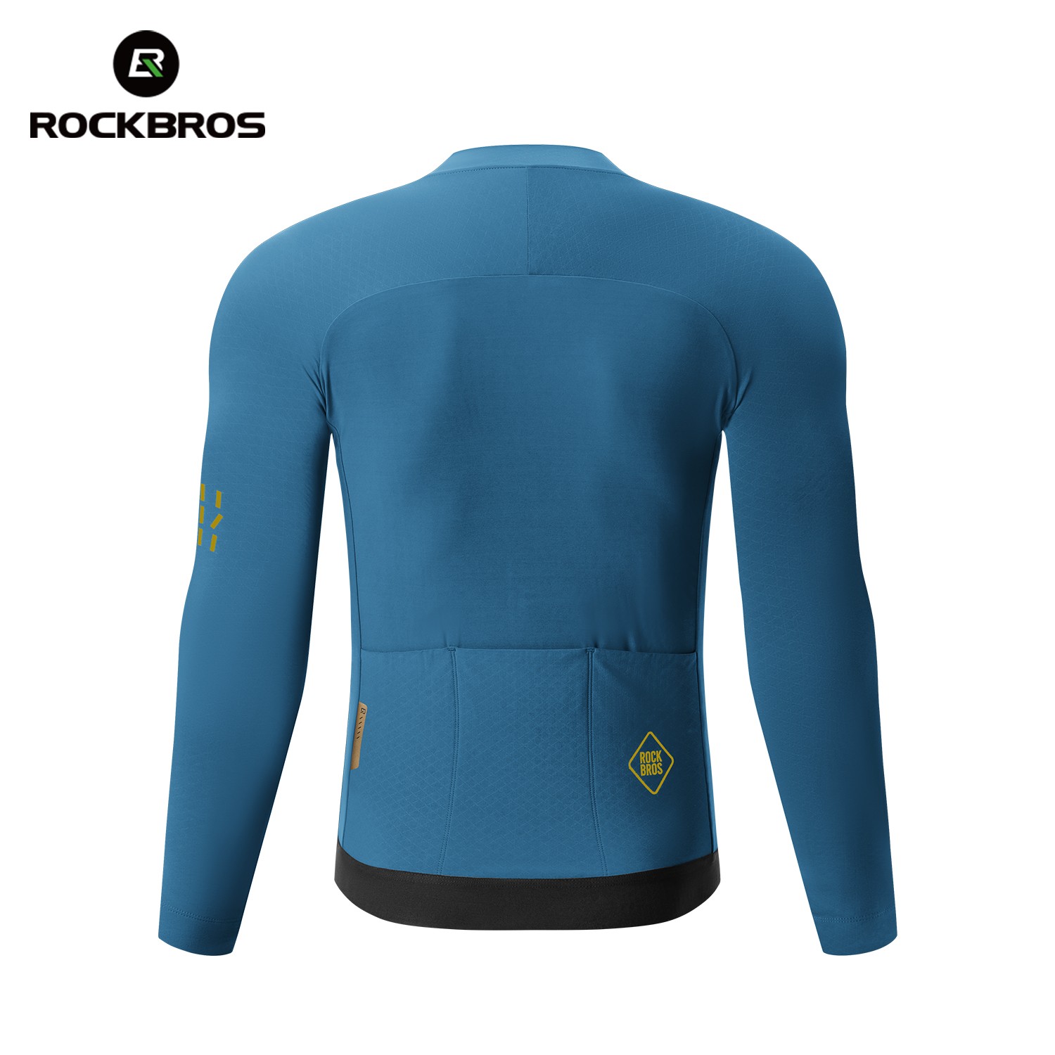ROCKBROS Cycling Jersey Men’s Bike Shirt Long Sleeve Cycle Top with Pockets