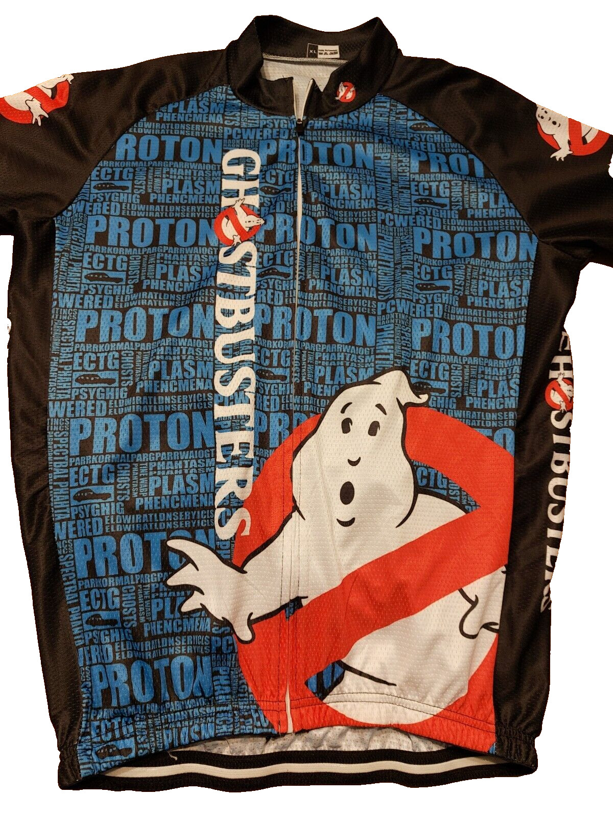 Ghostbusters Men’s 21.5″ Chest XL Cycling Bike Jersey Short Sleeve Slimer