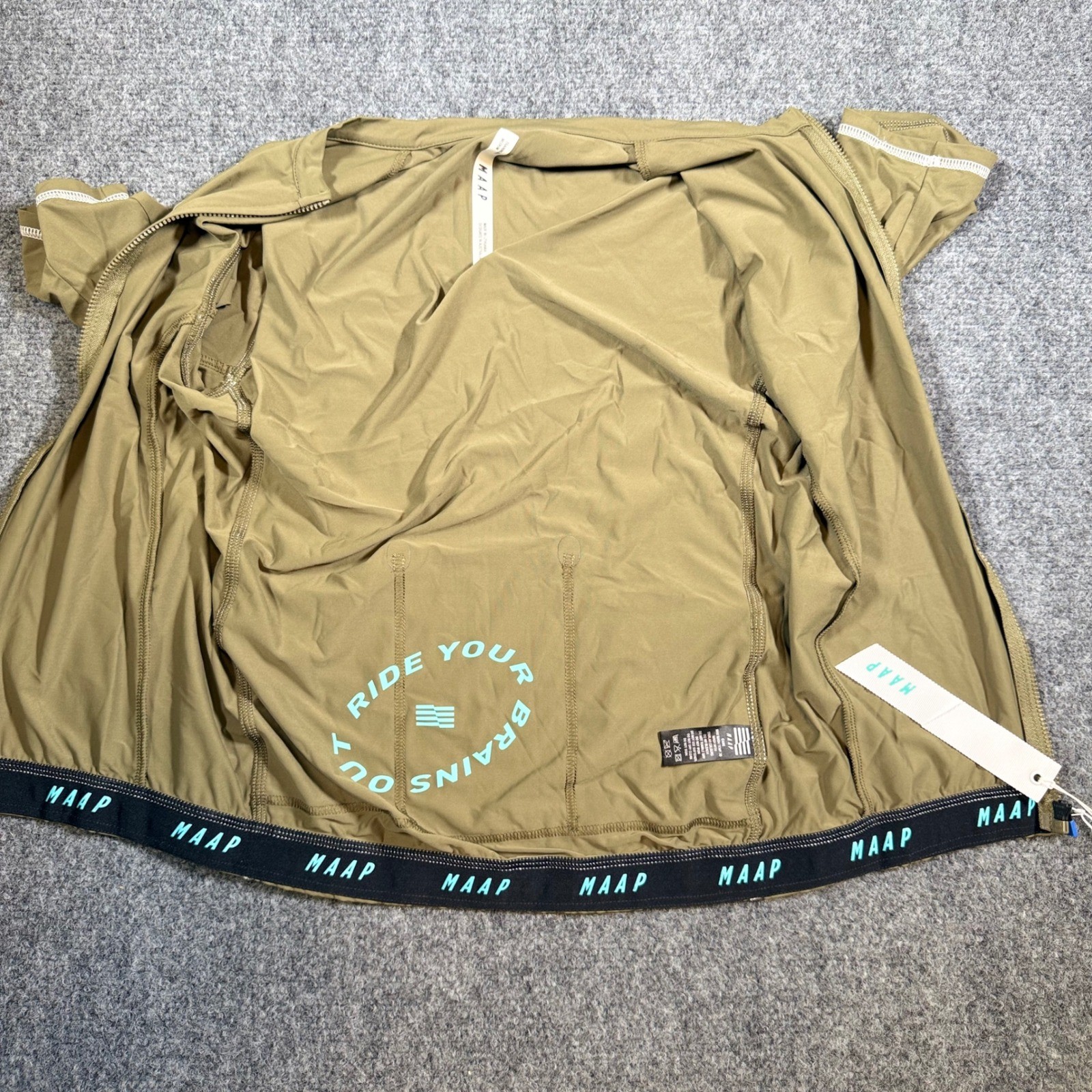 MAAP Training Jersey Cycling Jersey Mens Medium Olive Green Lightweight