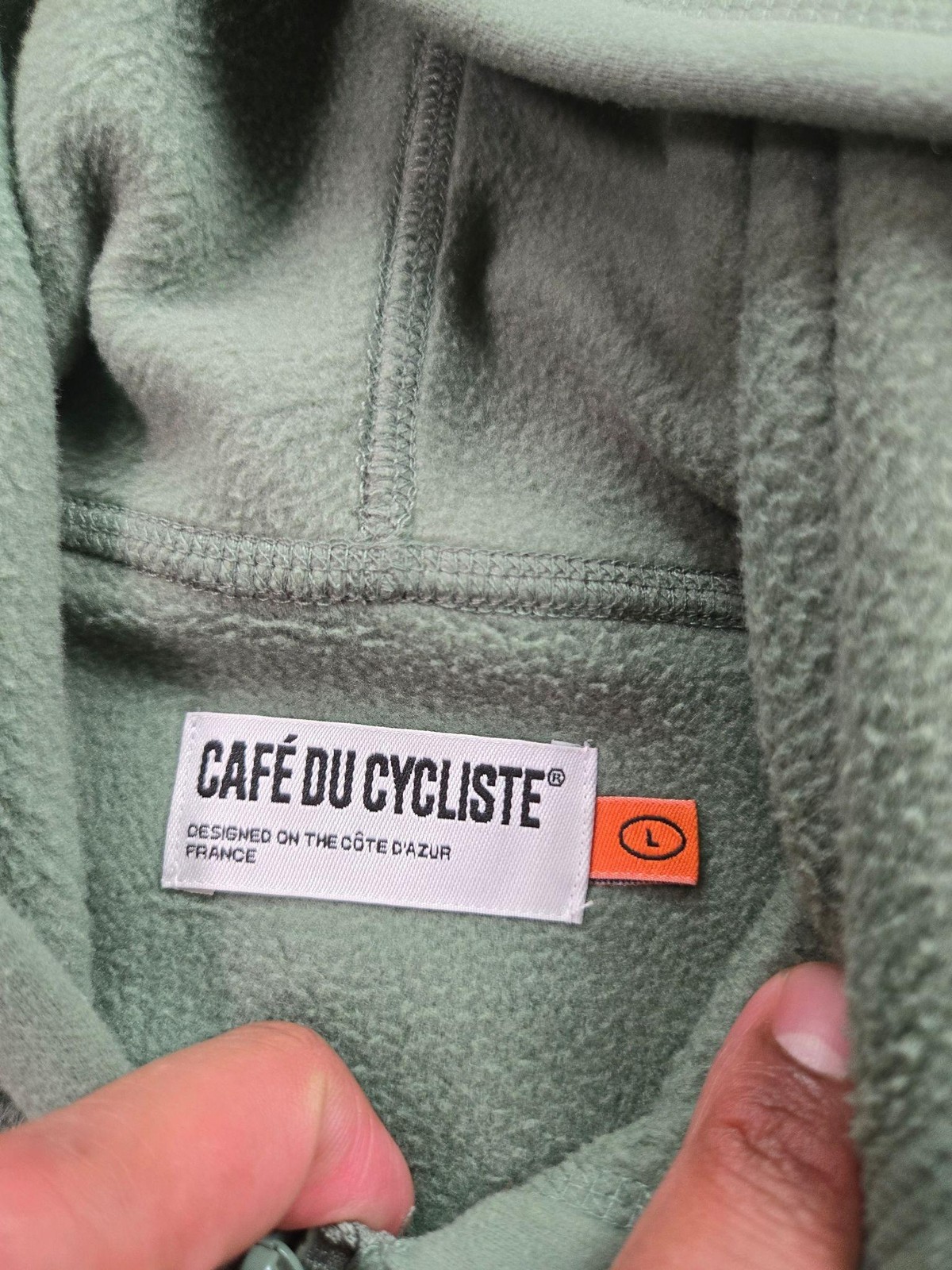 Cafe Du Cycliste Apolline Cycling Jersey Adult Large Green Full Zip Fleece