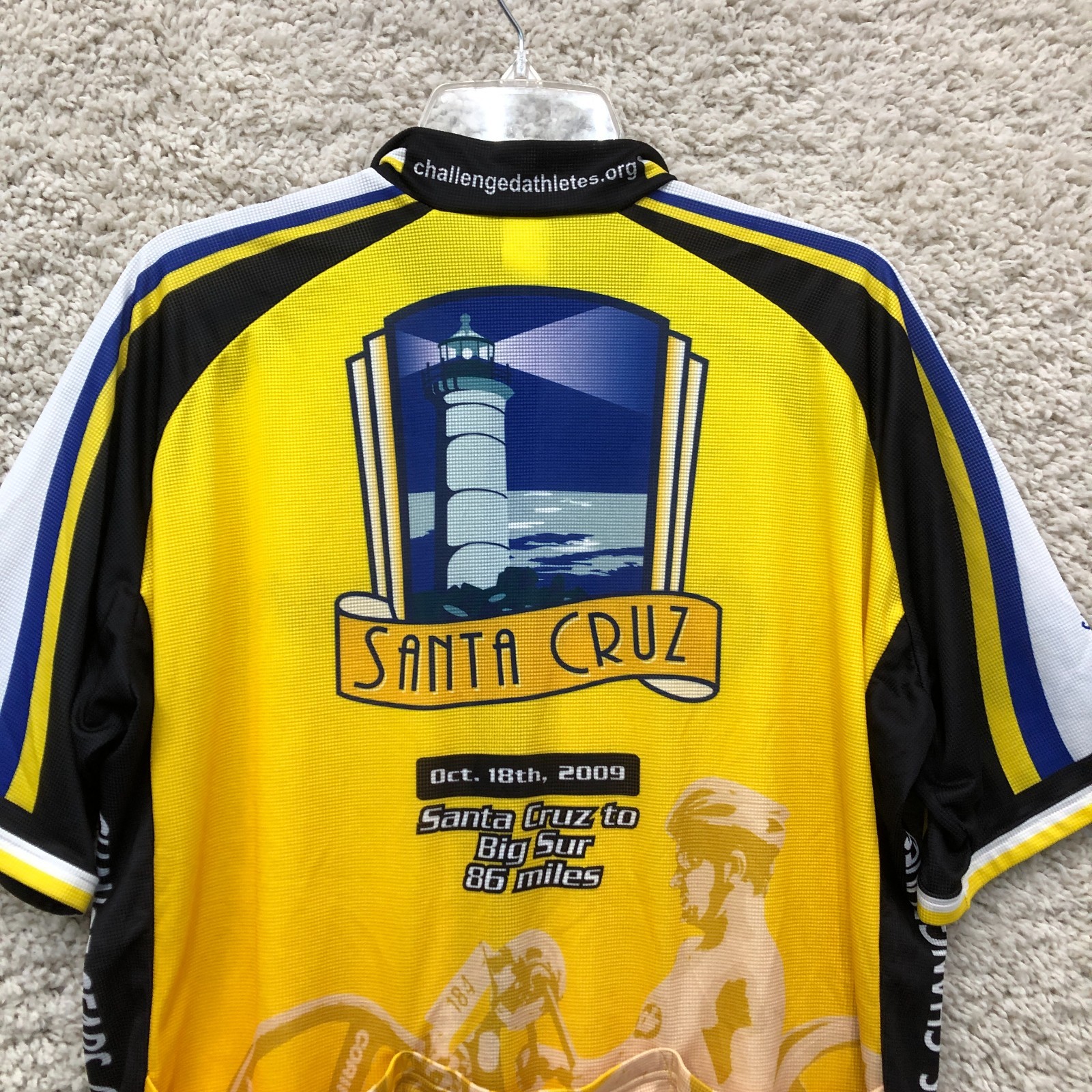 Squadra Mens XXXL Yellow Cycling Jersey Qualcomm Santa Cruz Big Sur Bike Shirt