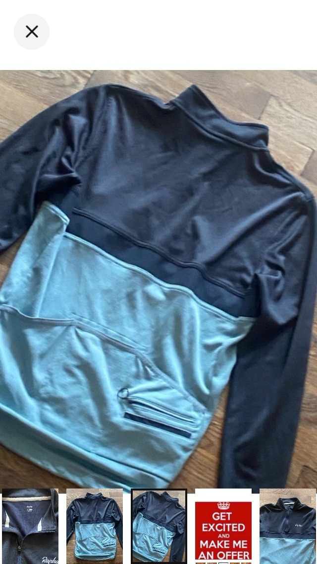 Rapha Long Sleeve Wool Blend Club Jersey Men’s Size XL Cycling Top