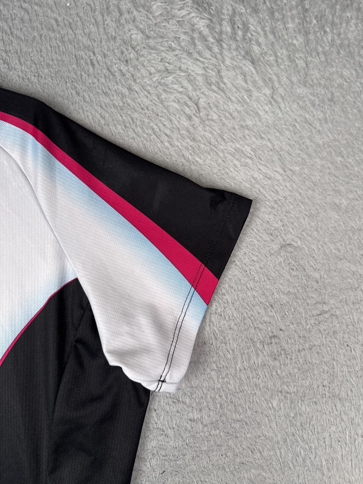 Pearl Izumi Jersey Women XL Black Pink Short Sleeve Cycling 1/2 Zip Pockets