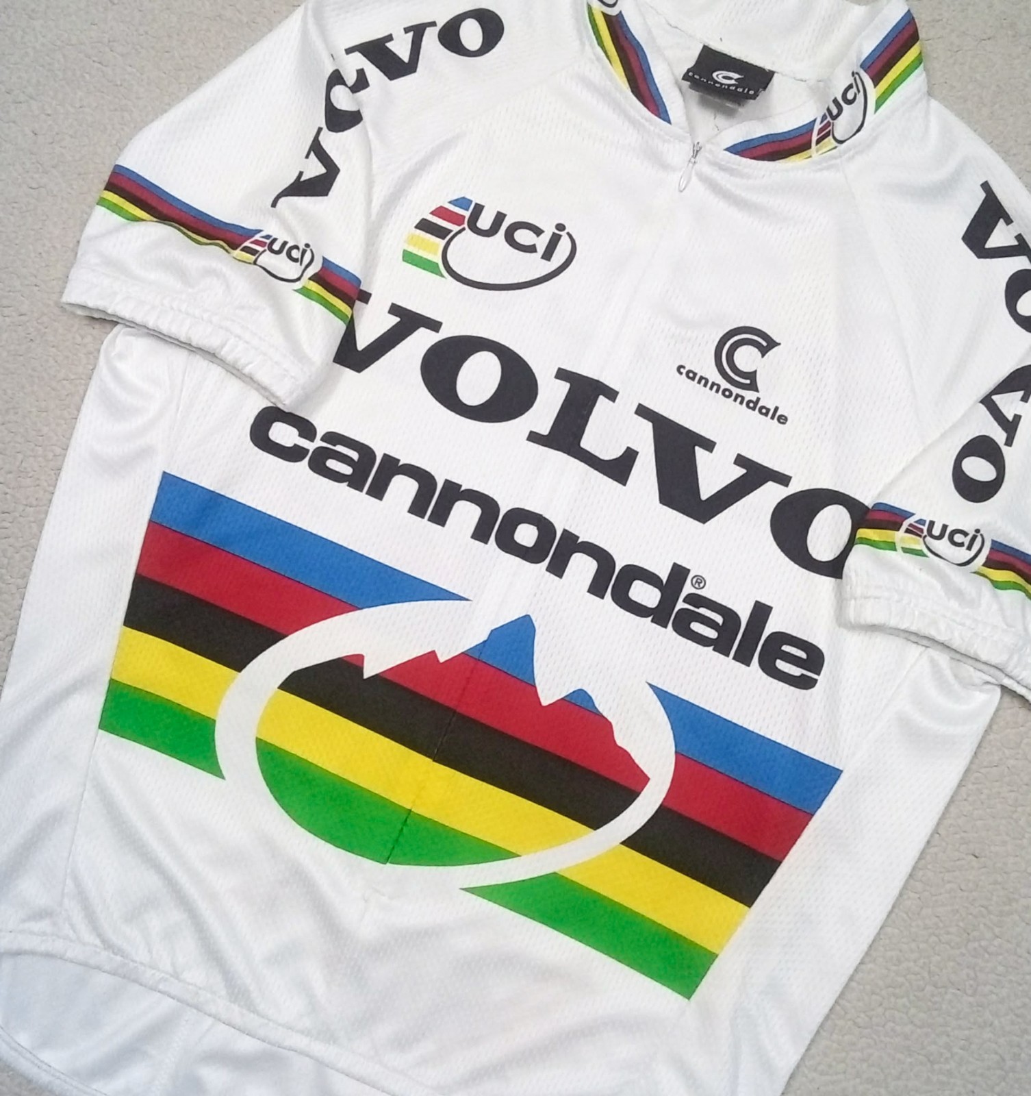 RARE VTG 90s VOLVO Cannondale Alison Sydor MTB XC World Champion Jersey Fits S/M