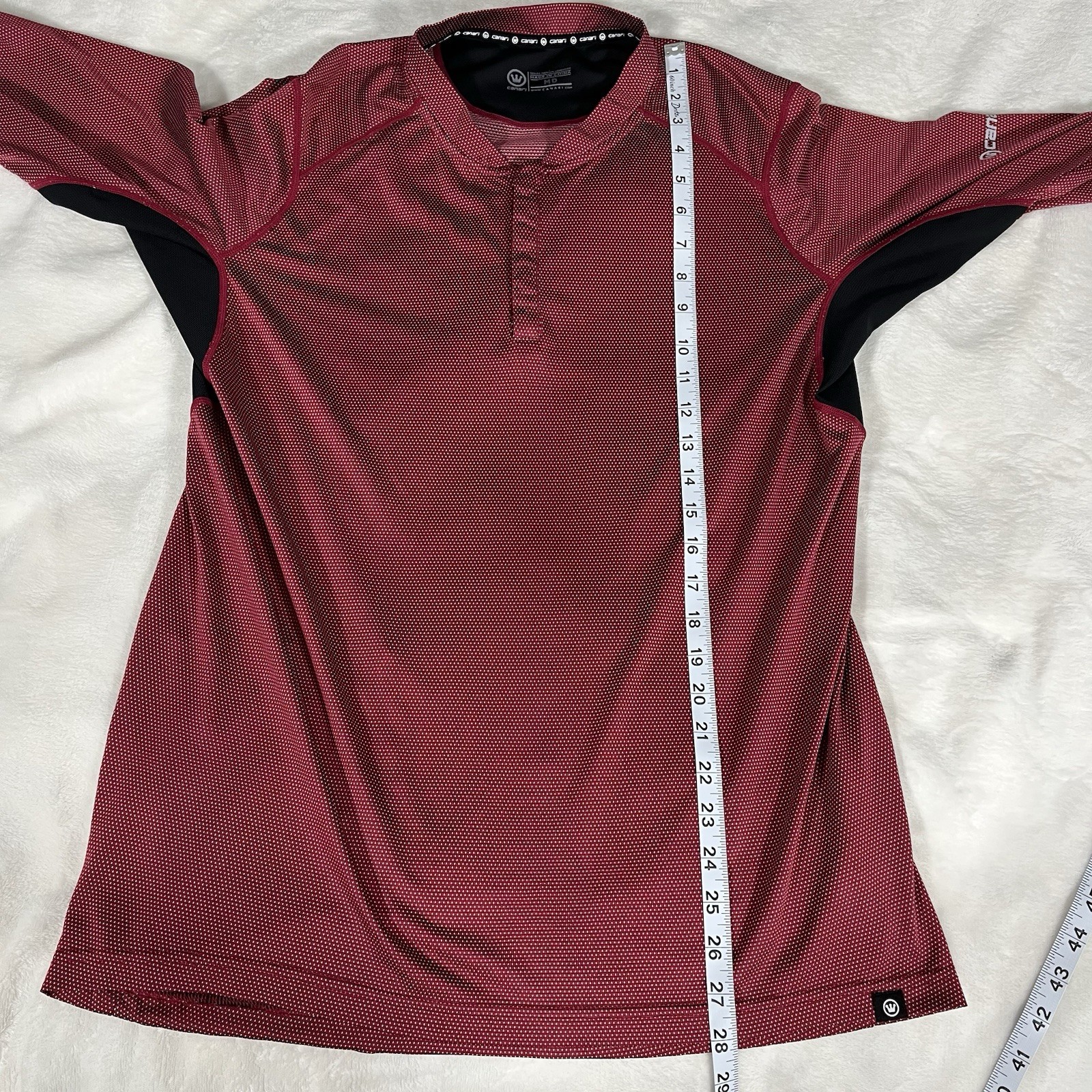 Canari Red and Black Long Sleeve Cycling Shirt Men’s Size M