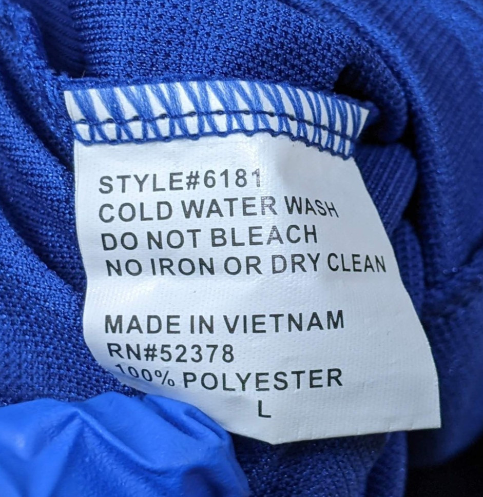 Bellwether Cycling Jersey Mens Large 1/2 Zip Blue Rear Pockets 100% Polyester