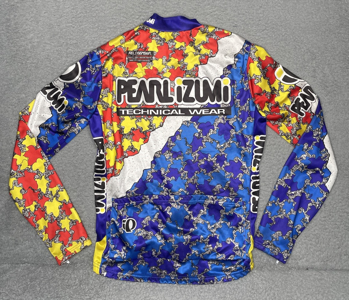 Vtg Pearl Izumi Cycling Jersey Mens Medium Winter Thermal Fleece Technical Wear