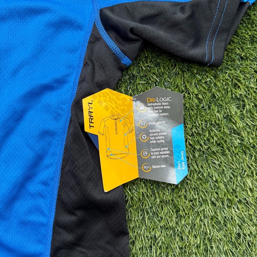 NWT Trayl Cycling Jersey Bib Adult Medium Blue Outdoor