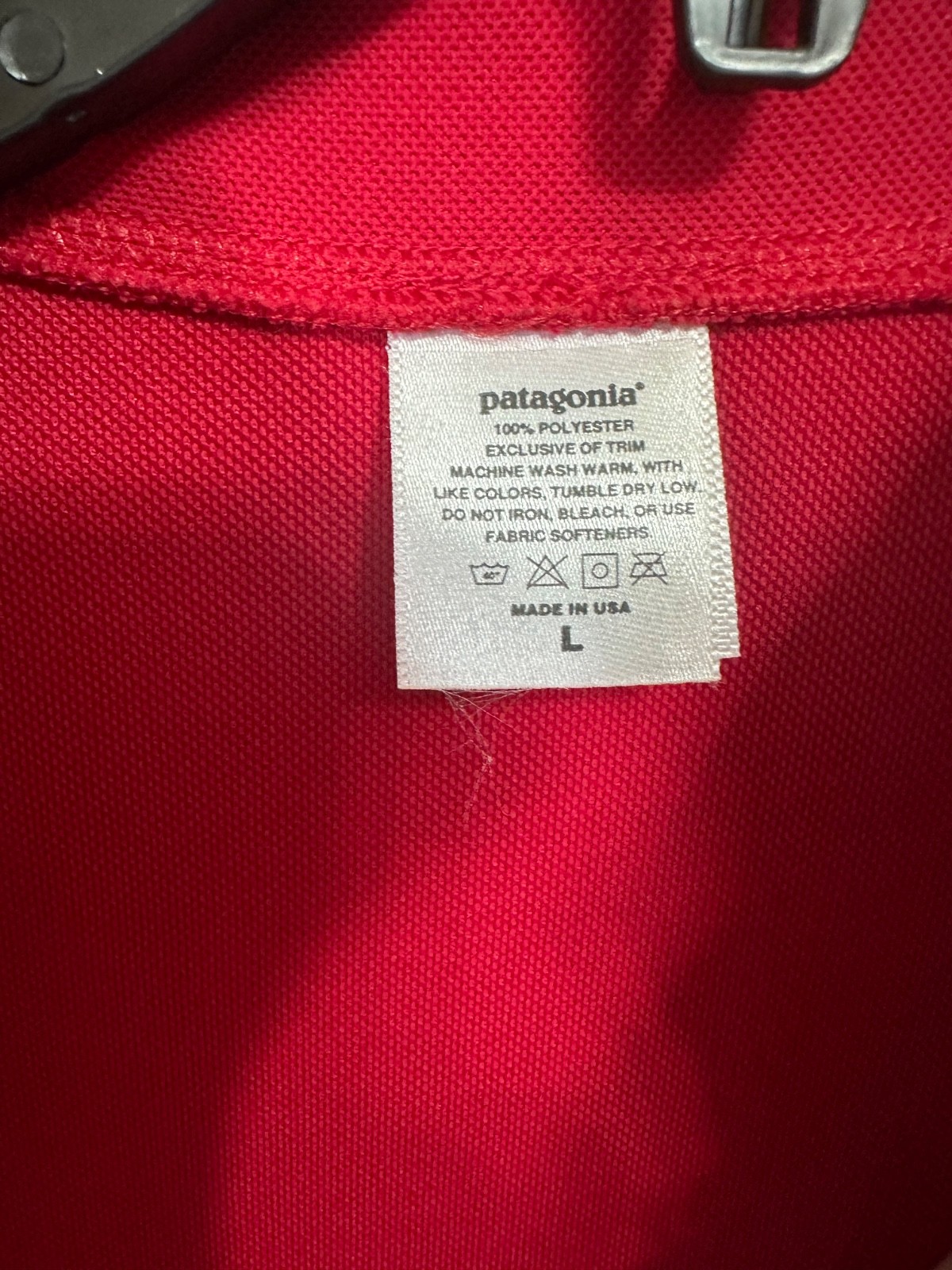 Patagonia Mens Cycling Jersey Red/Grey Size Large