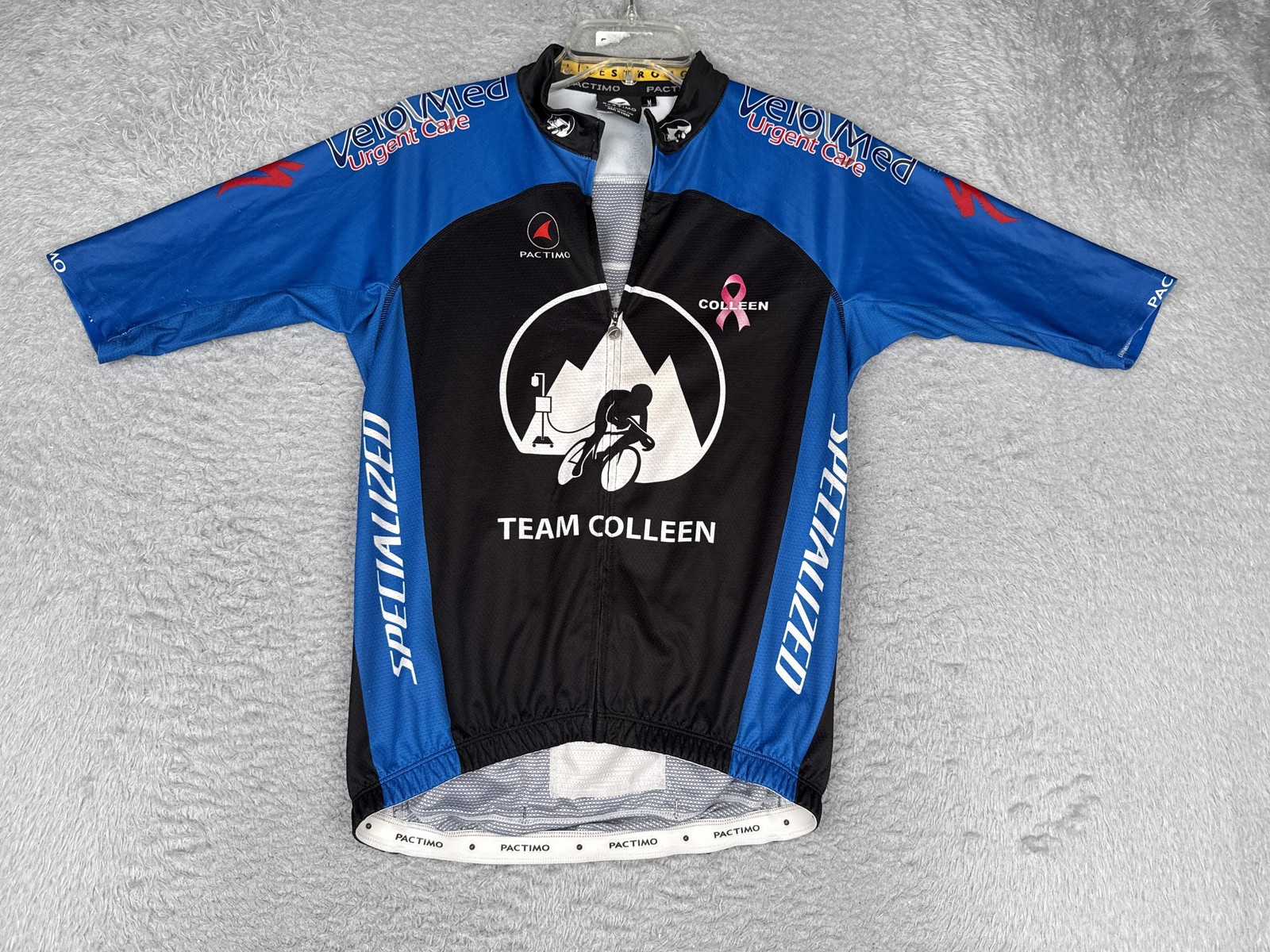 Pactimo Cycling Jersey Mens Medium Black Colleen Full Zip Pockets Specialized