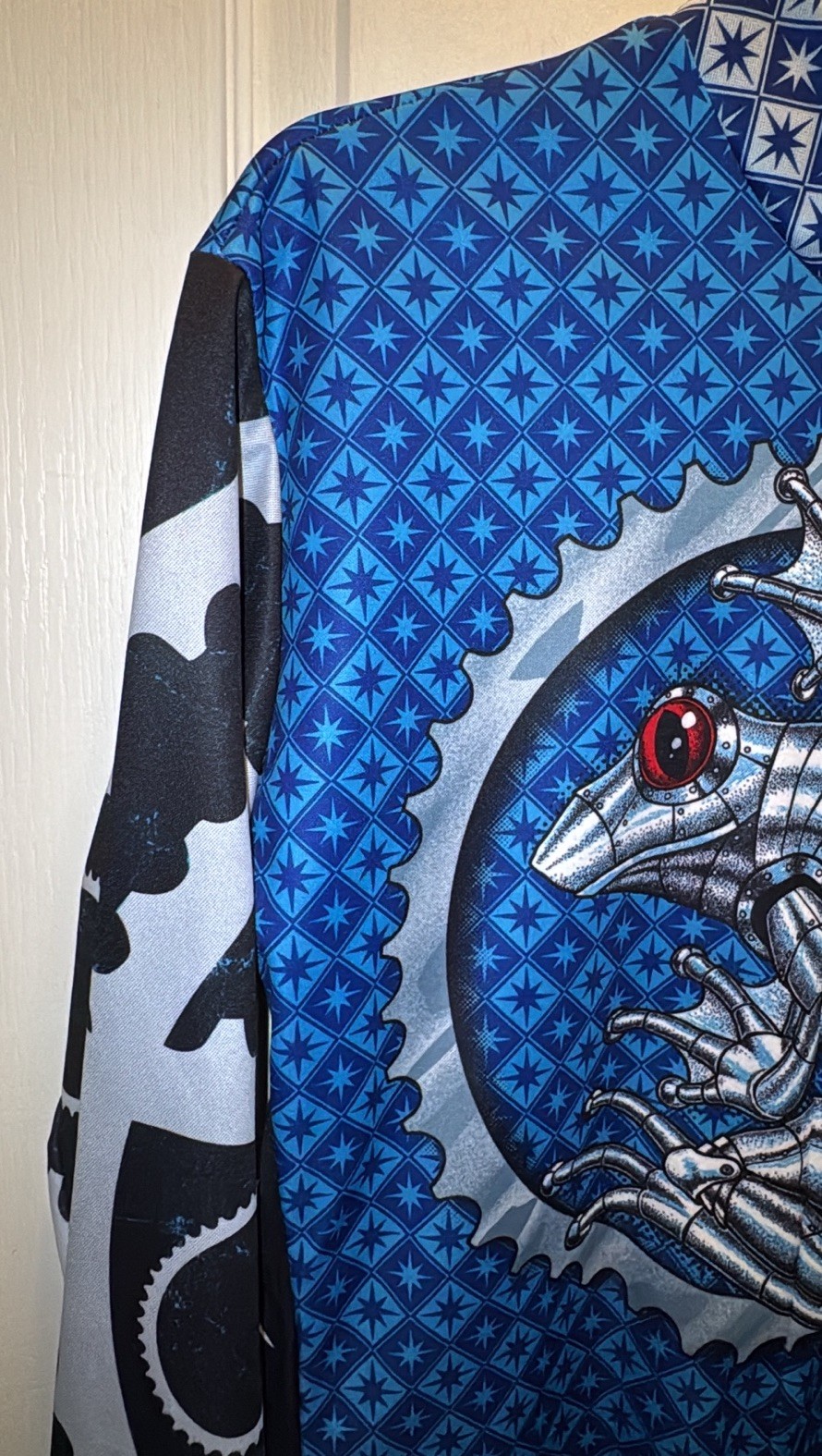 Vtg 90s Primal Wear Metallic Frog Graphic Cycling Jersey XL USA Gears Full Zip