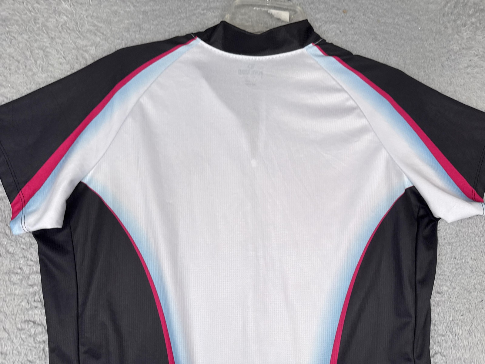 Pearl Izumi Jersey Women XL Black Pink Short Sleeve Cycling 1/2 Zip Pockets