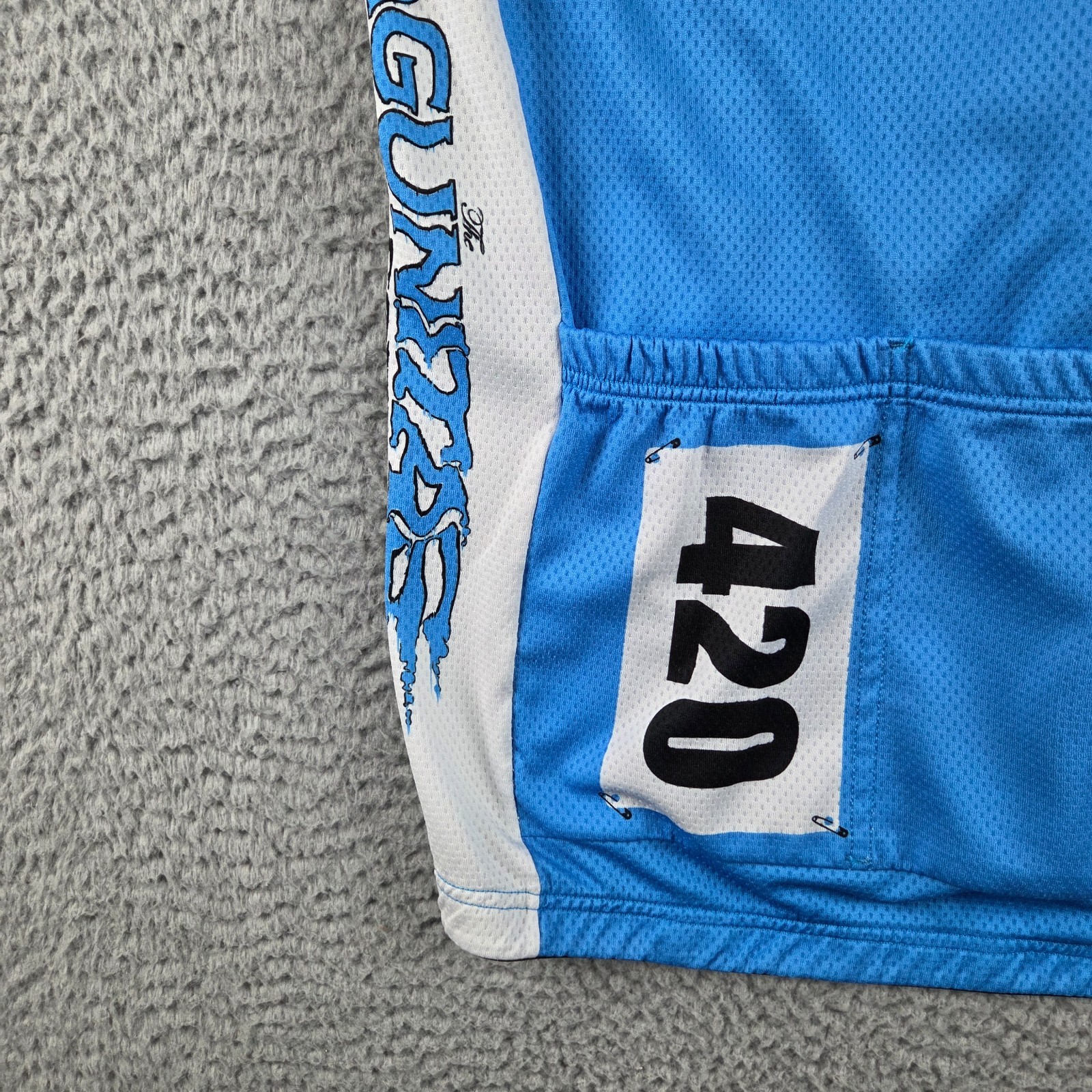 Capo Lagunitas IPA Cycling Jersey Mens M Blue Full Zip Short Sleeve Mesh Pockets