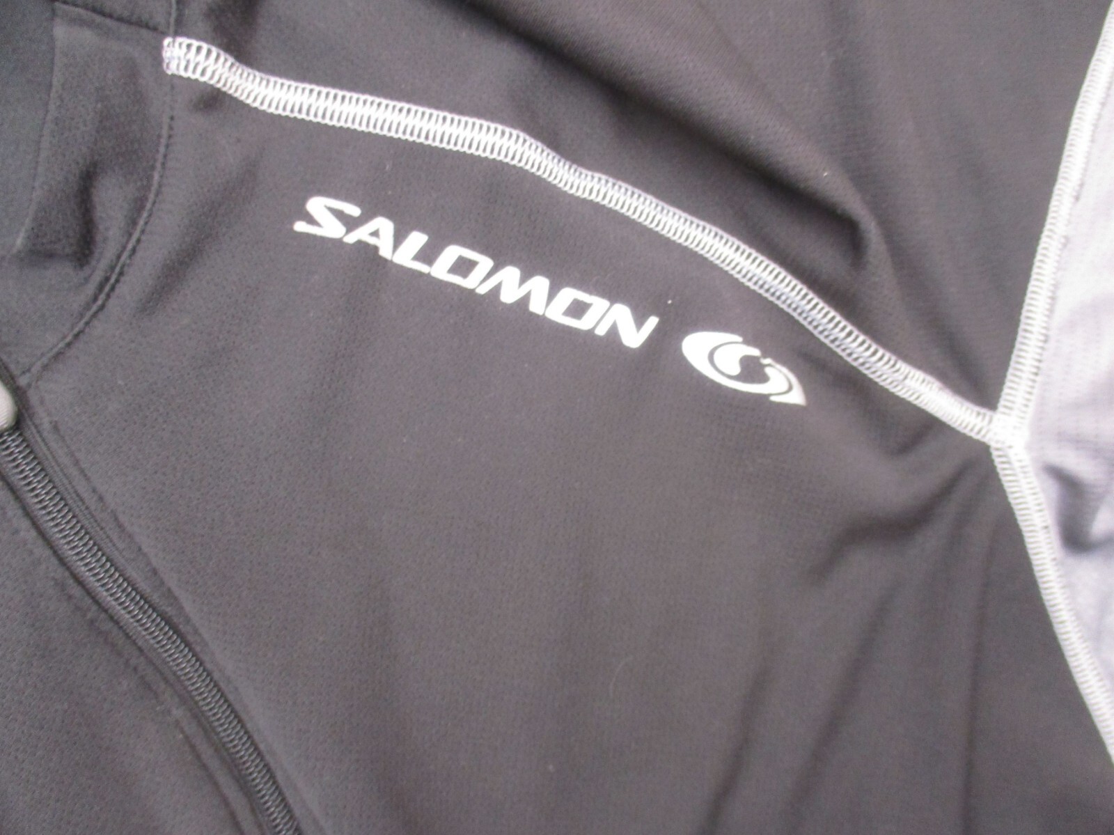 SALOMON One Size Womens Black 1/2 Zip Short Sleeve Cycling Compression Top 527