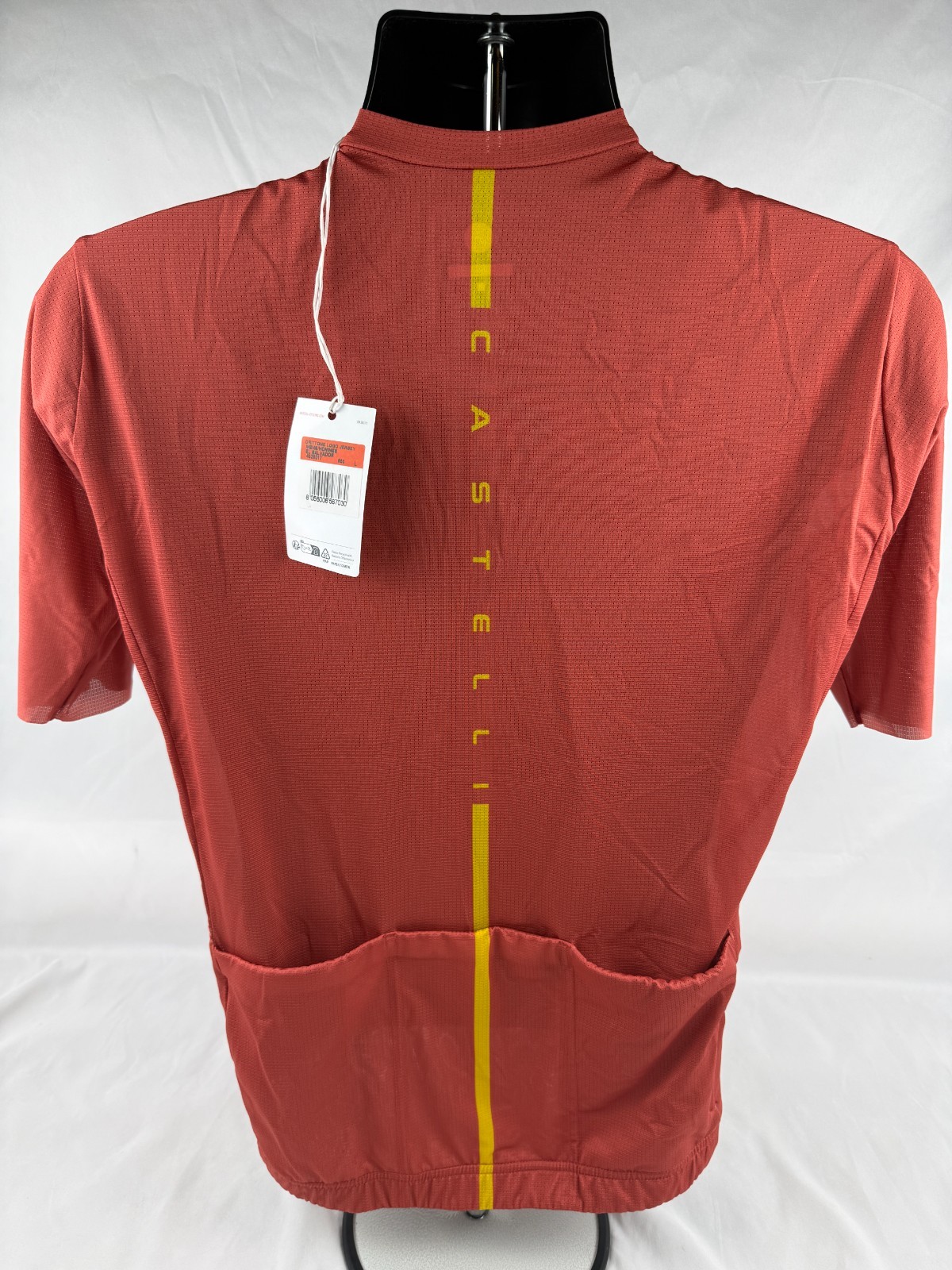 Castelli Drittone Logo Men’s Jersey SIZE Large Paprika/Mango