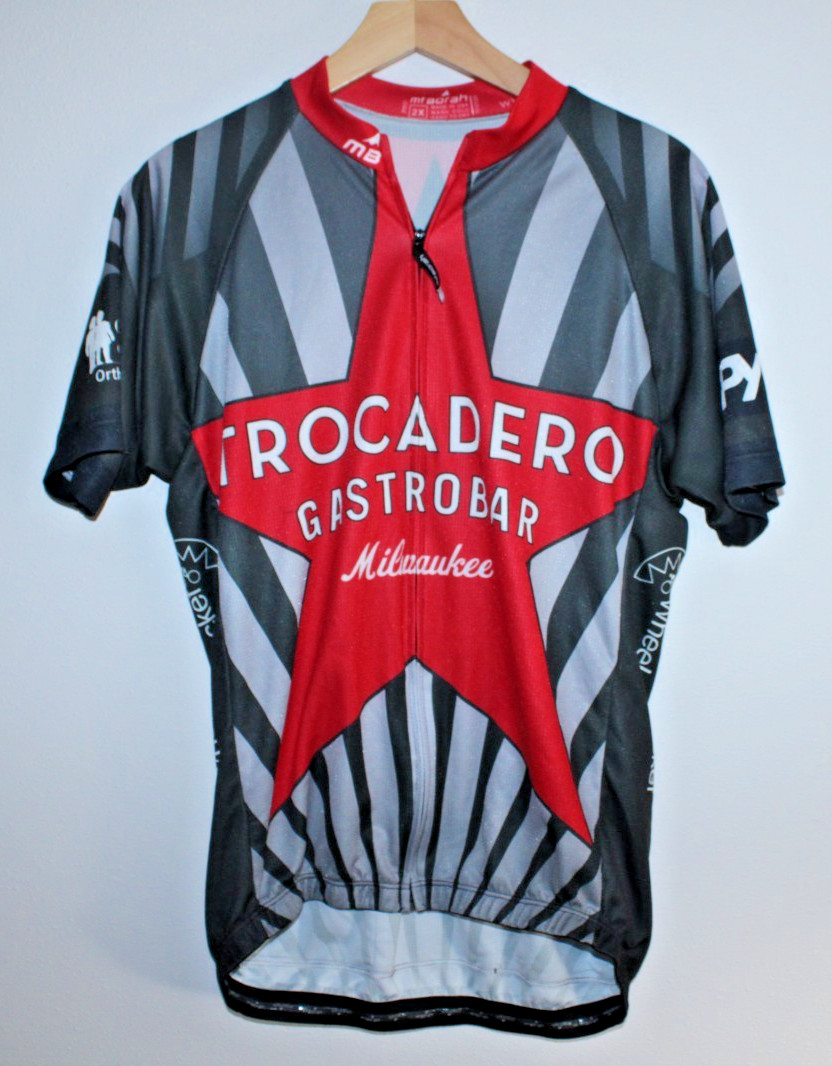 Mt Borah Pro Men’s Cycling Jersey 2XL Rear Pockets 46″ Chest 24/28″ T2B Racing ~