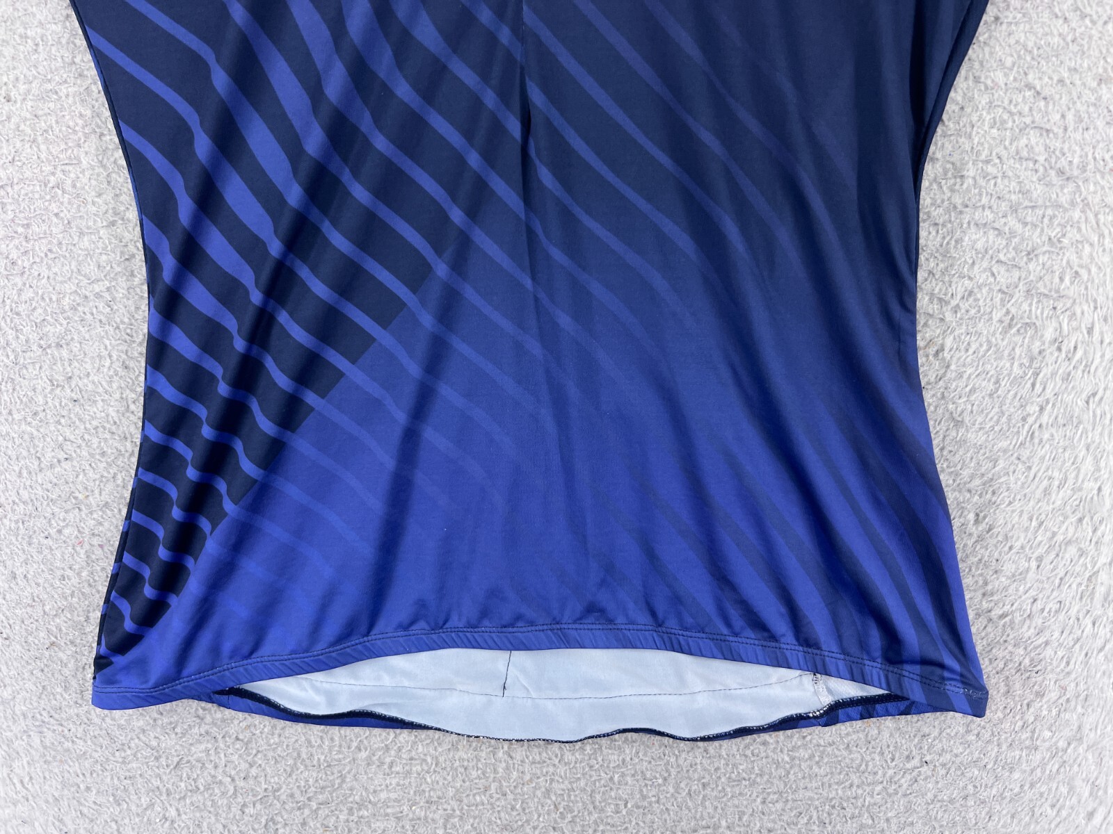 Trayl Cycling Jersey Womens Medium Blue 1/4 Zip Pullover Pockets Polyester