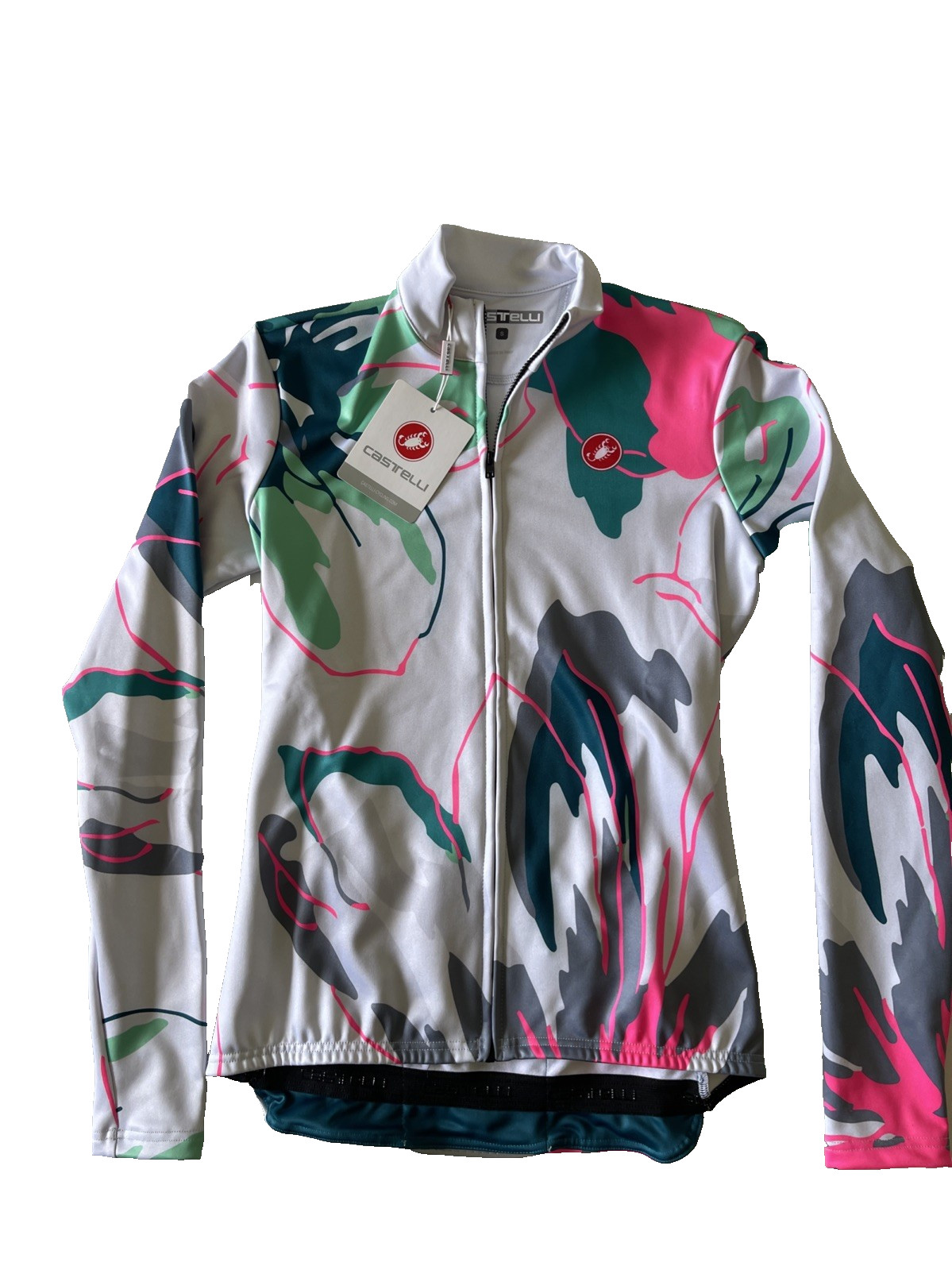Castelli Women’s Cycling Jersey Long Sleeve Full Zip Small Multicolor NWT