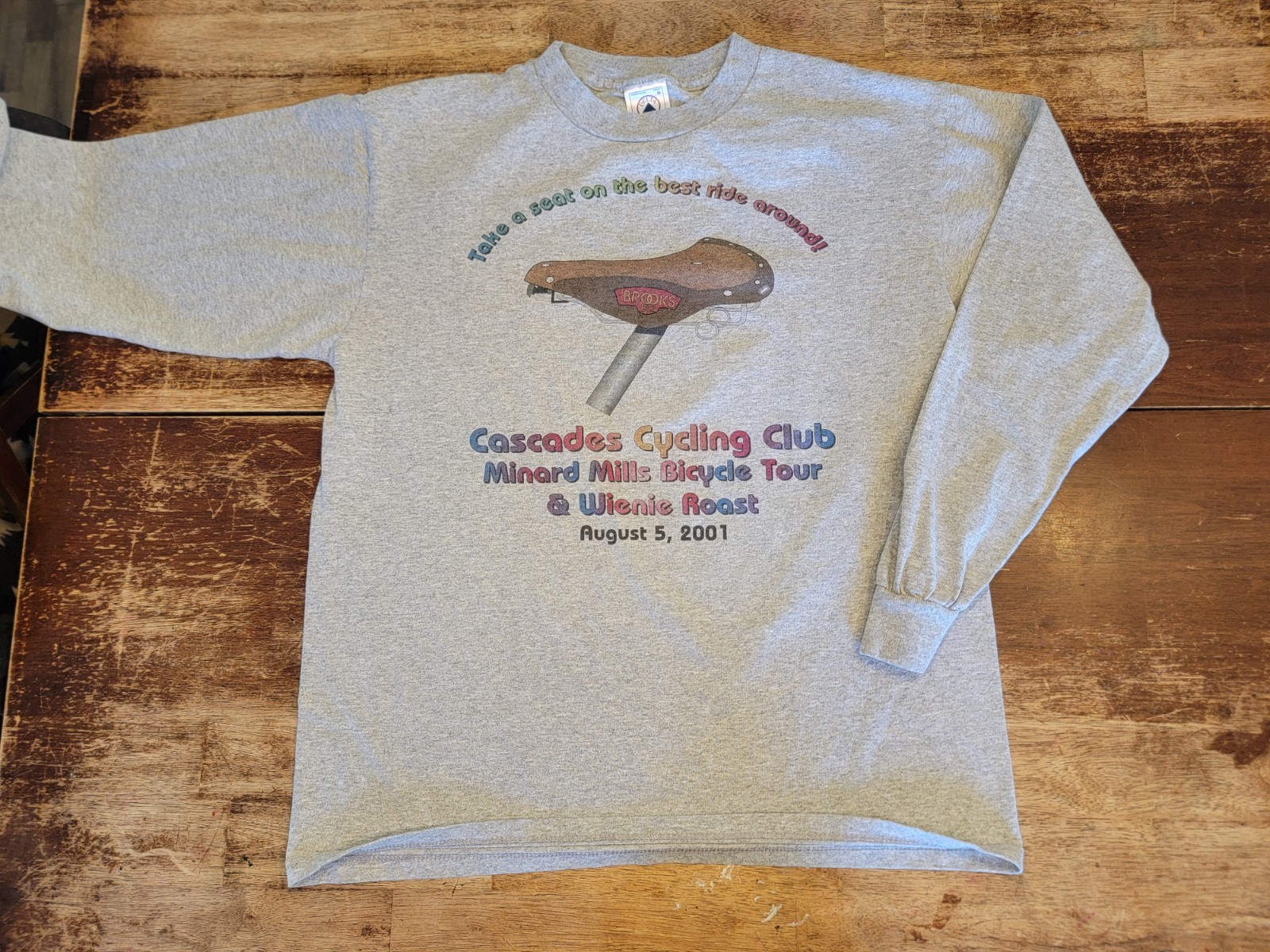 Vtg Brooks B72 Long Sleeve Cycle Jersey Sz M Clif Bar Cascades Club Cycling Club