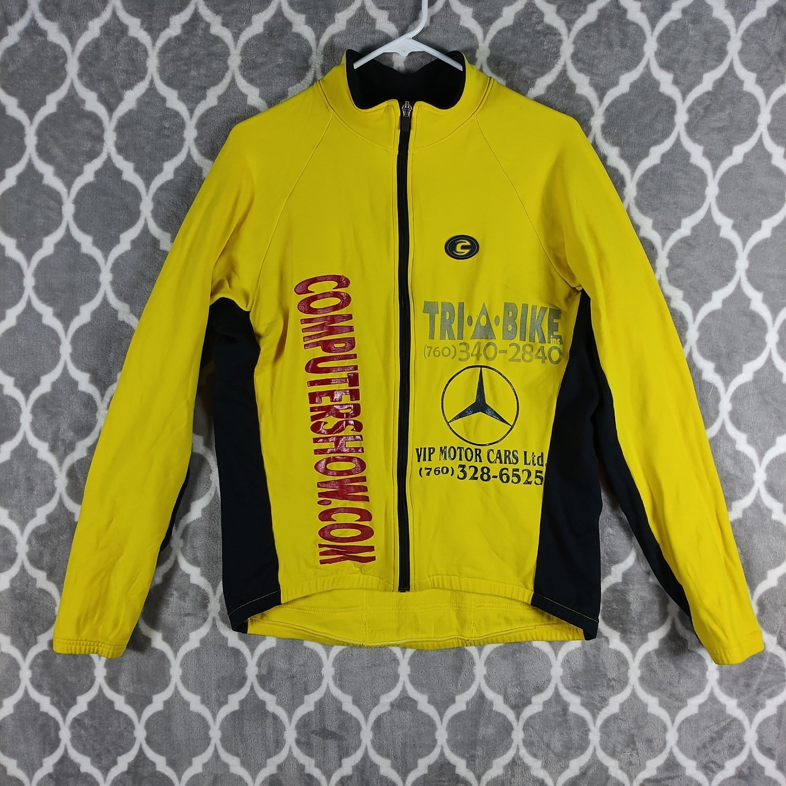 Cannondale Cycling Jersey Mens XL Yellow Blood Sausage VTG